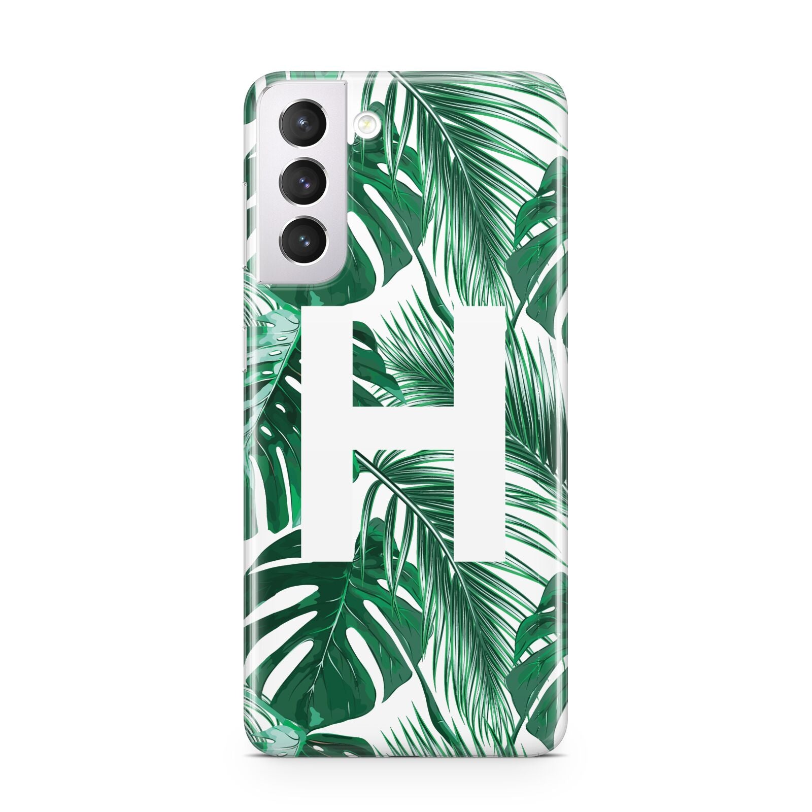 Personalised Palm Monstera Leaf Tropical Print Samsung S21 Case