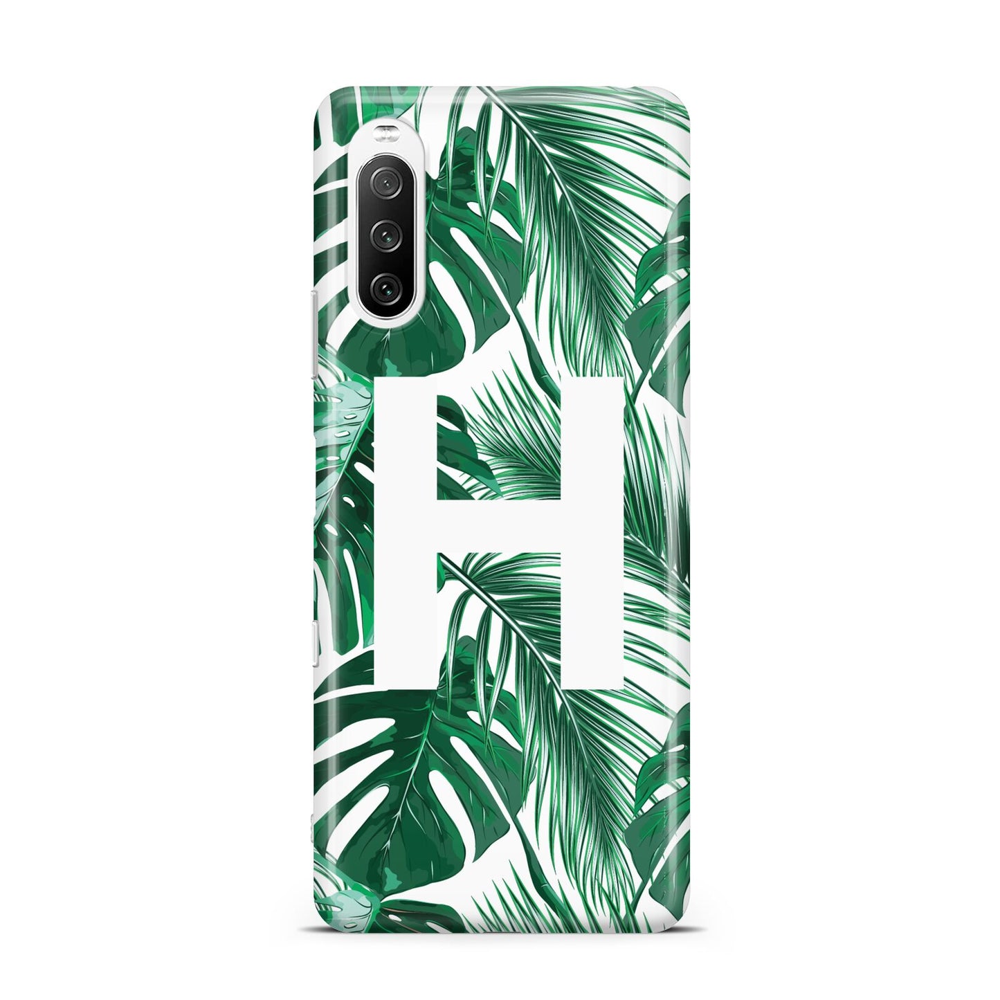 Personalised Palm Monstera Leaf Tropical Print Sony Xperia 10 III Case