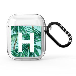 Personalised Palm Tree Tropical AirPods Case