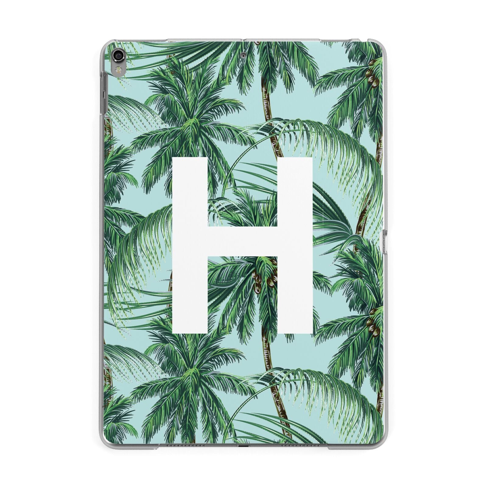 Personalised Palm Tree Tropical Apple iPad Grey Case