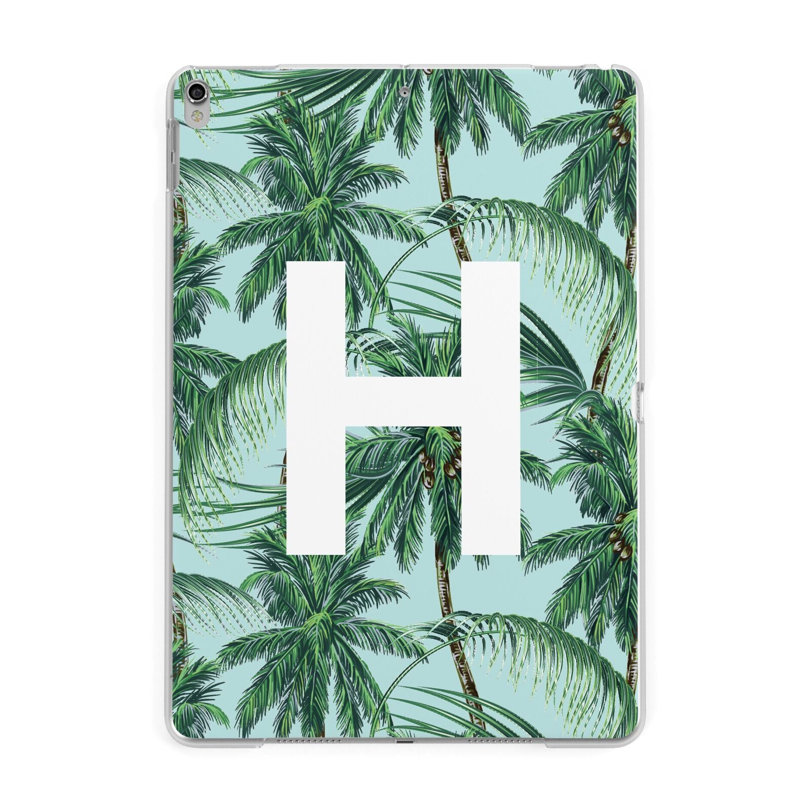 Personalised Palm Tree Tropical Apple iPad Silver Case