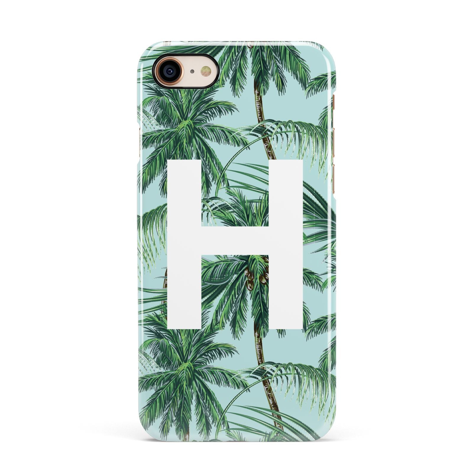 Personalised Palm Tree Tropical Apple iPhone 7 8 3D Snap Case