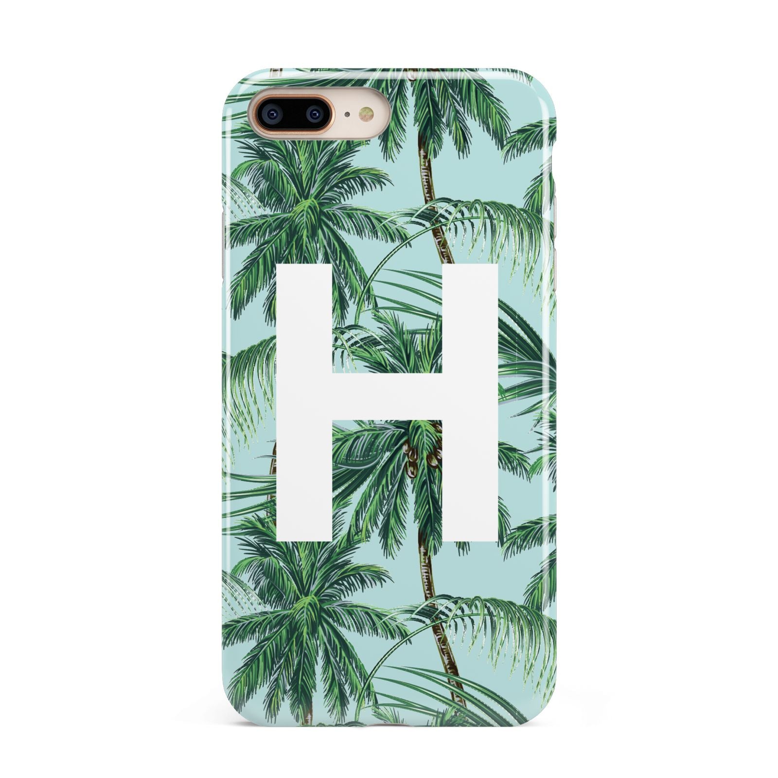 Personalised Palm Tree Tropical Apple iPhone 7 8 Plus 3D Tough Case