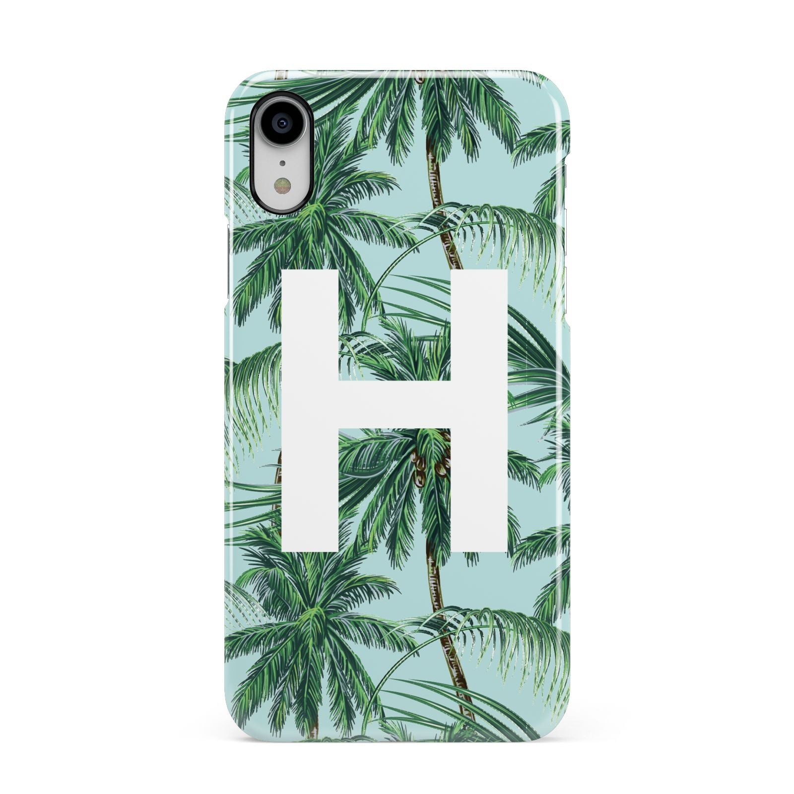 Personalised Palm Tree Tropical Apple iPhone XR White 3D Snap Case