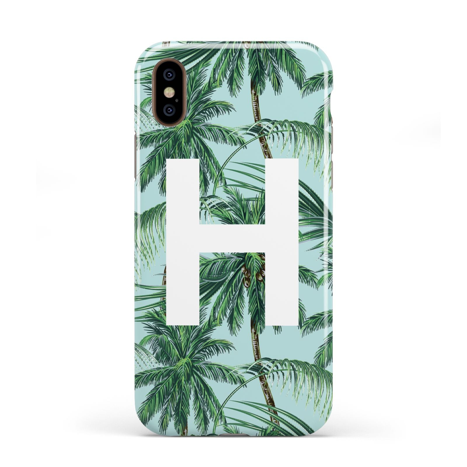 Personalised Palm Tree Tropical Apple iPhone XS 3D Tough