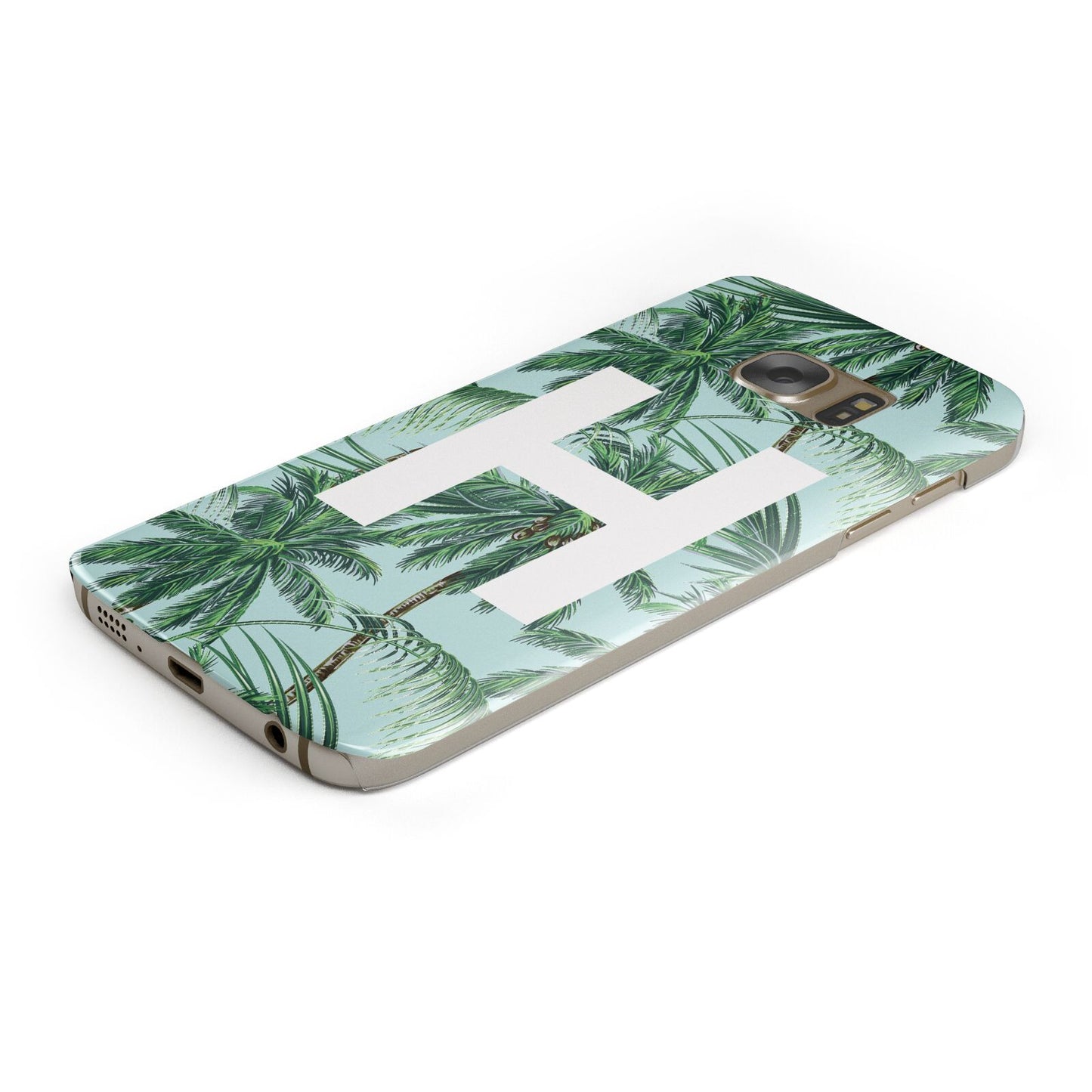 Personalised Palm Tree Tropical Protective Samsung Galaxy Case Angled Image