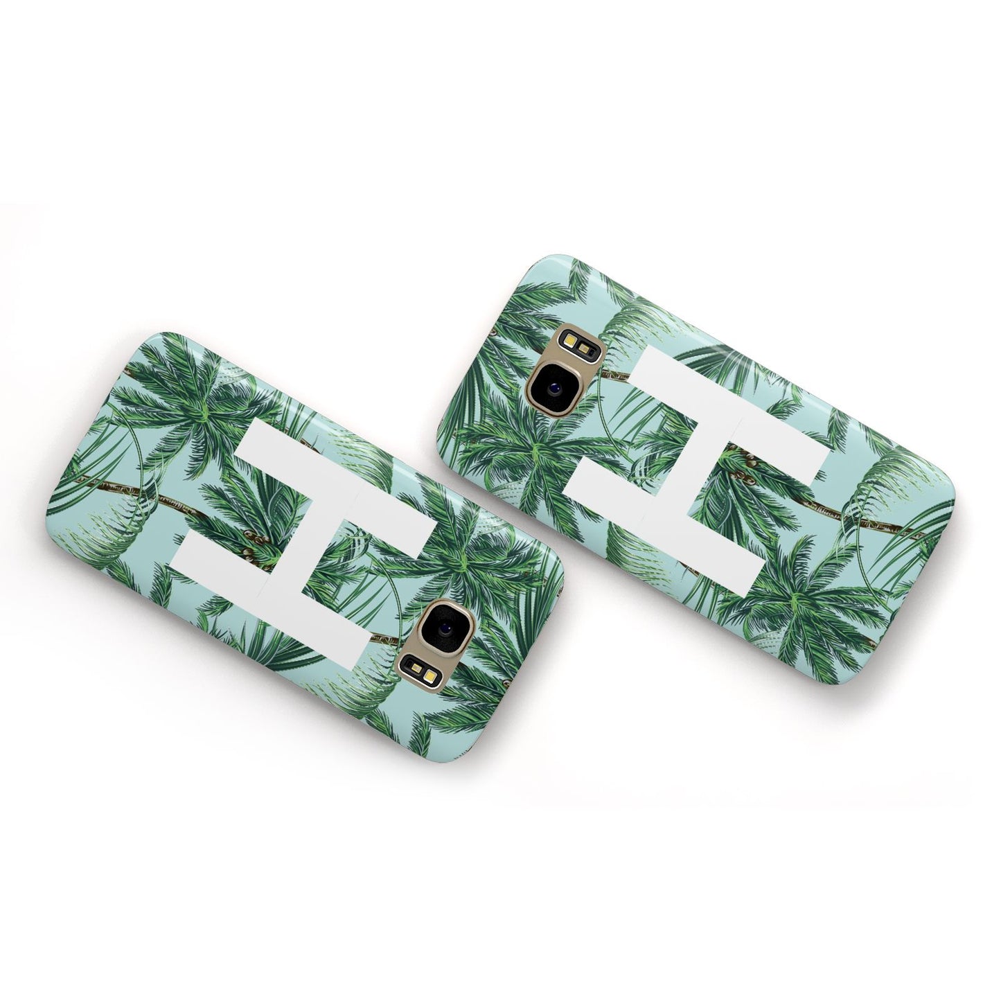 Personalised Palm Tree Tropical Samsung Galaxy Case Flat Overview