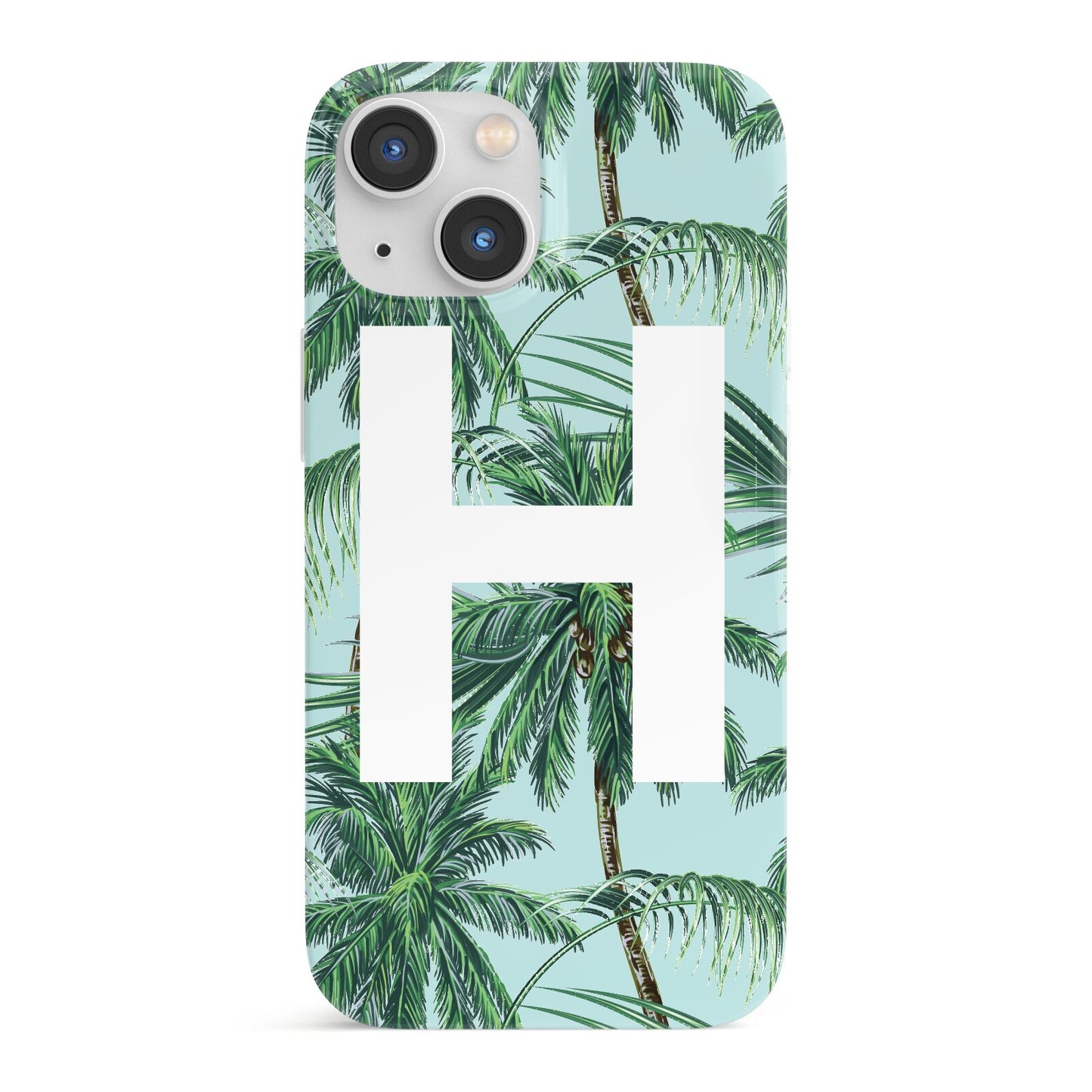 Personalised Palm Tree Tropical iPhone 13 Mini Full Wrap 3D Snap Case