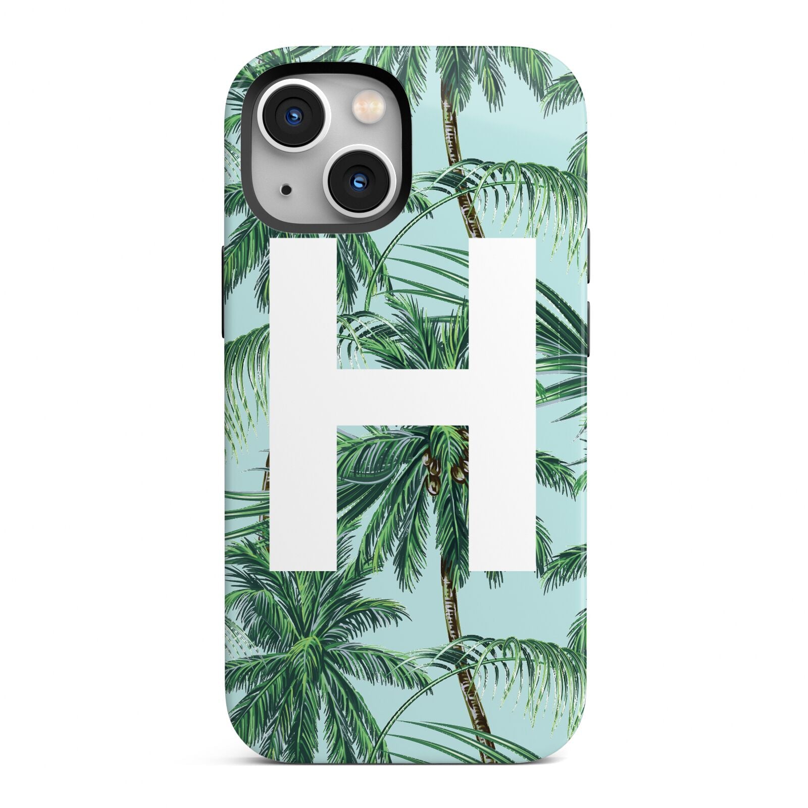 Personalised Palm Tree Tropical iPhone 13 Mini Full Wrap 3D Tough Case