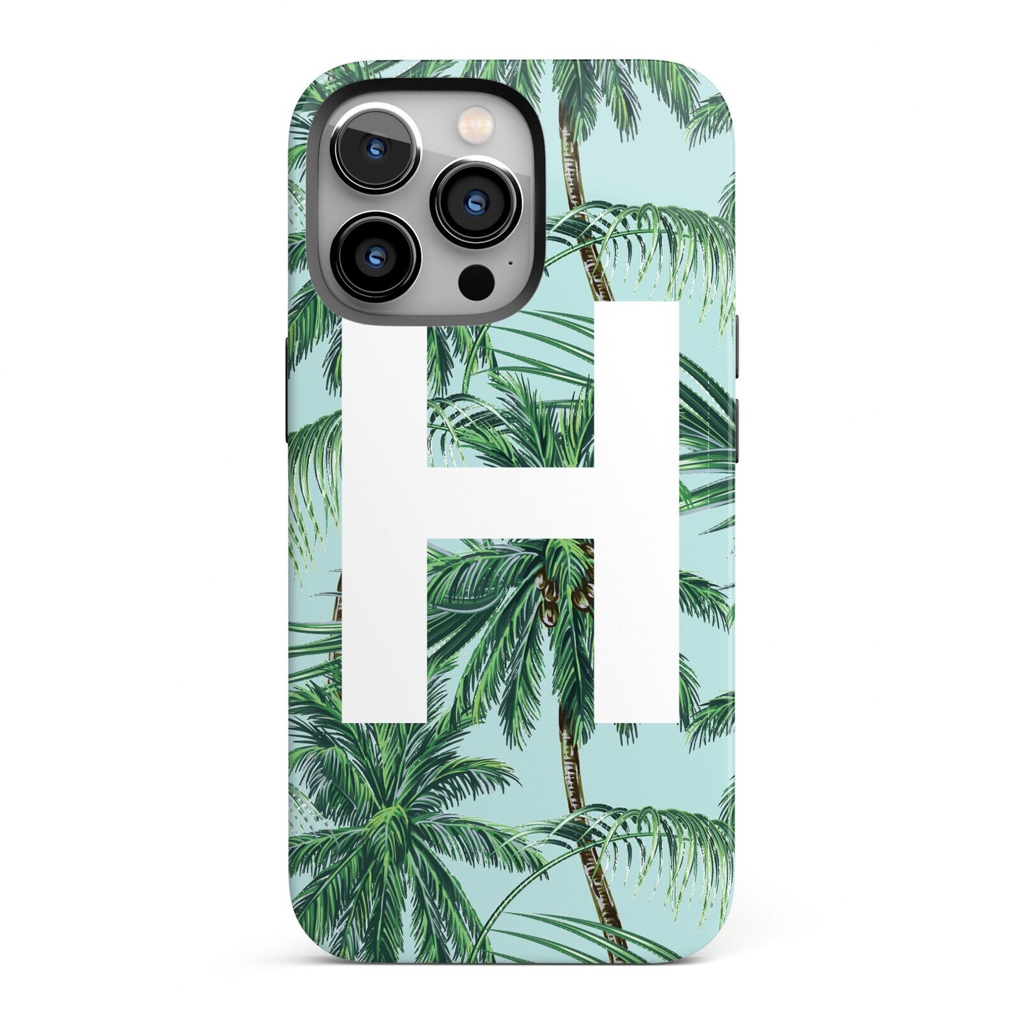 Personalised Palm Tree Tropical iPhone 13 Pro Full Wrap 3D Tough Case