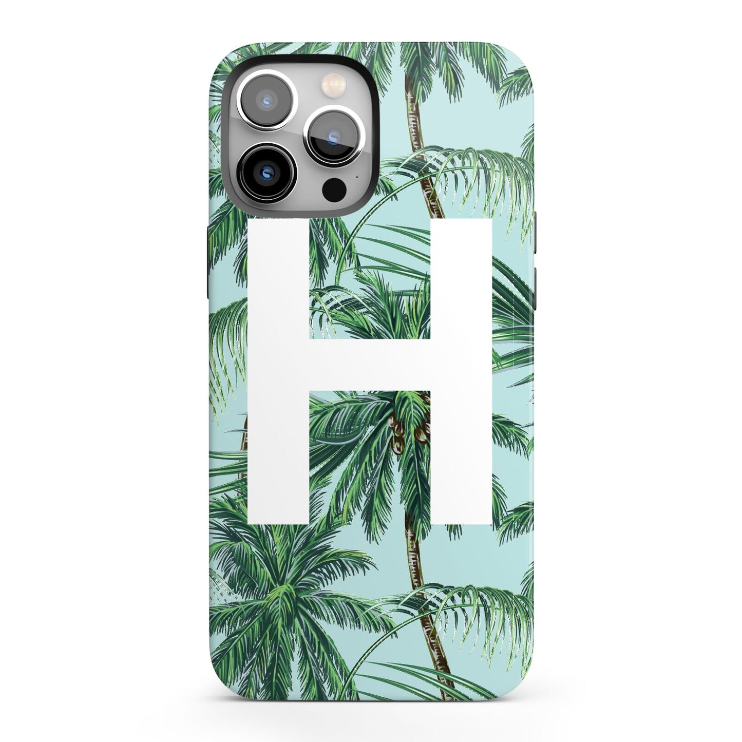 Personalised Palm Tree Tropical iPhone 13 Pro Max Full Wrap 3D Tough Case