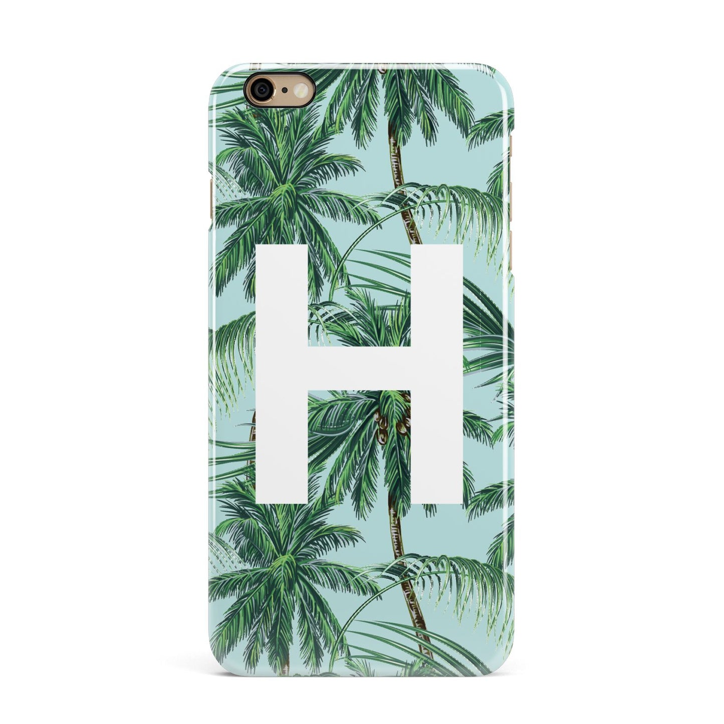 Personalised Palm Tree Tropical iPhone 6 Plus 3D Snap Case on Gold Phone