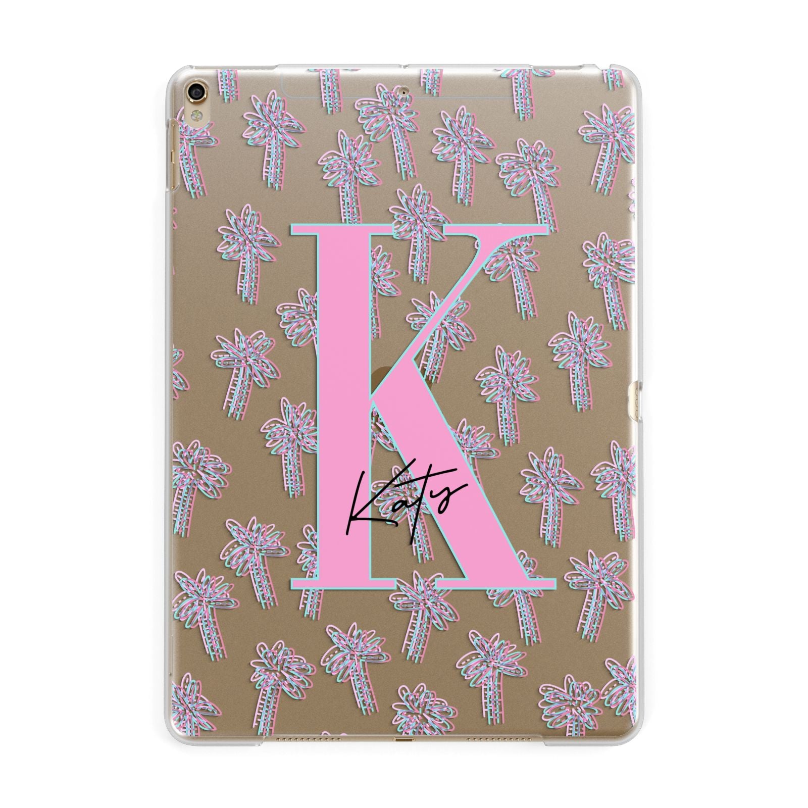 Personalised Palms Apple iPad Gold Case