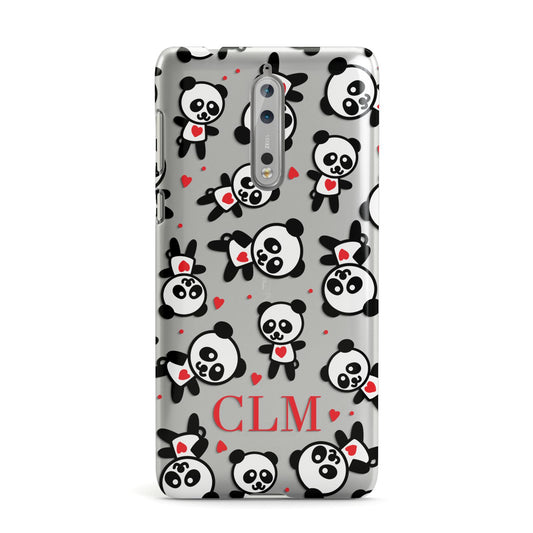 Personalised Panda Initials Nokia Case