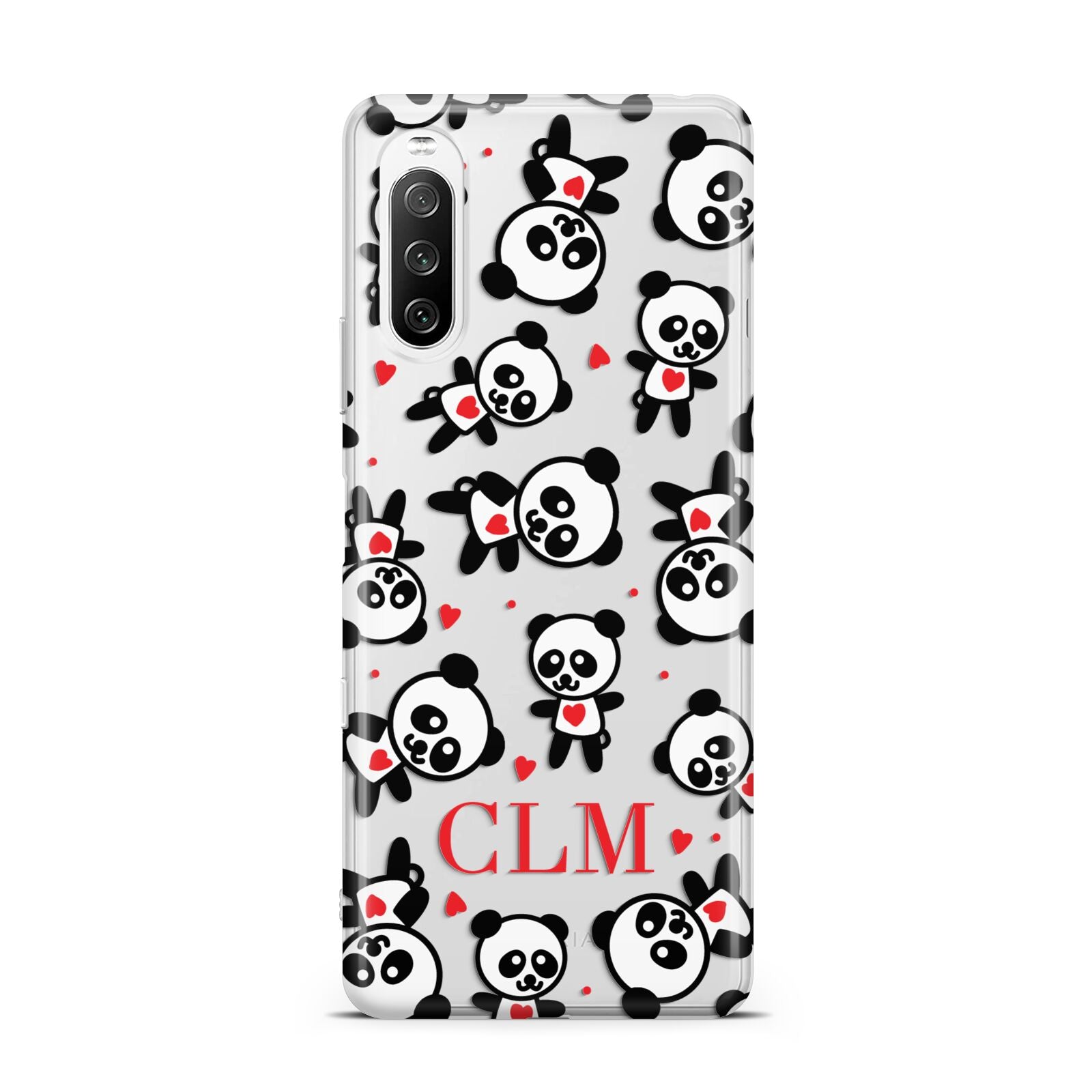 Personalised Panda Initials Sony Xperia 10 III Case