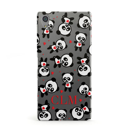 Personalised Panda Initials Sony Xperia Case