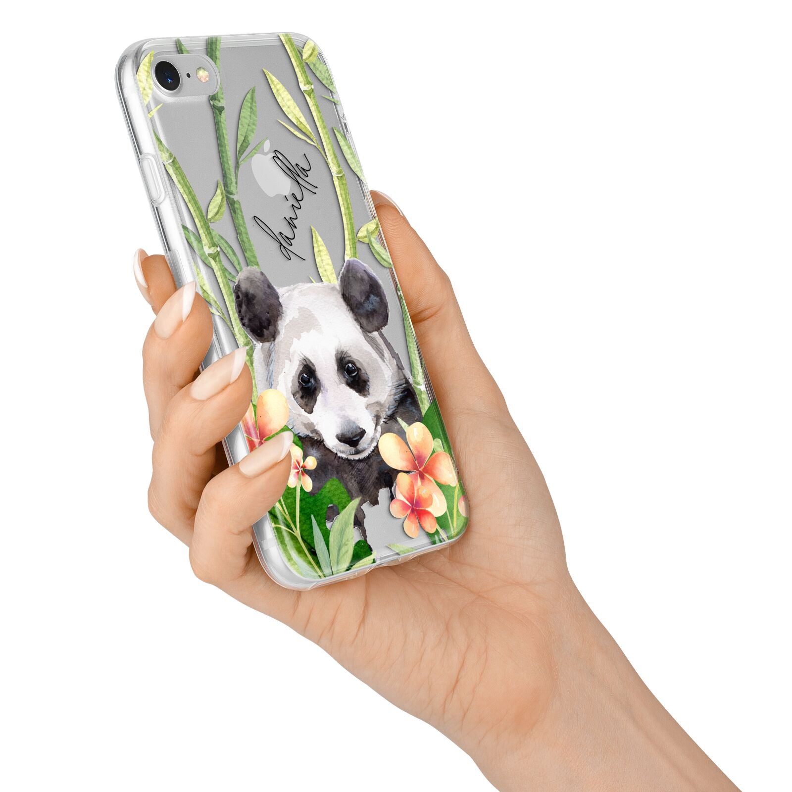 Personalised Panda iPhone 7 Bumper Case on Silver iPhone Alternative Image