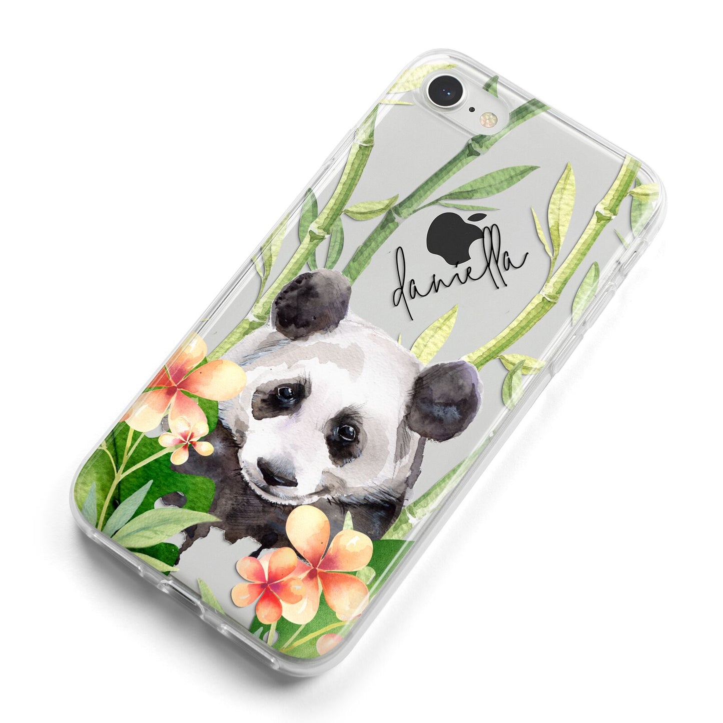 Personalised Panda iPhone 8 Bumper Case on Silver iPhone Alternative Image