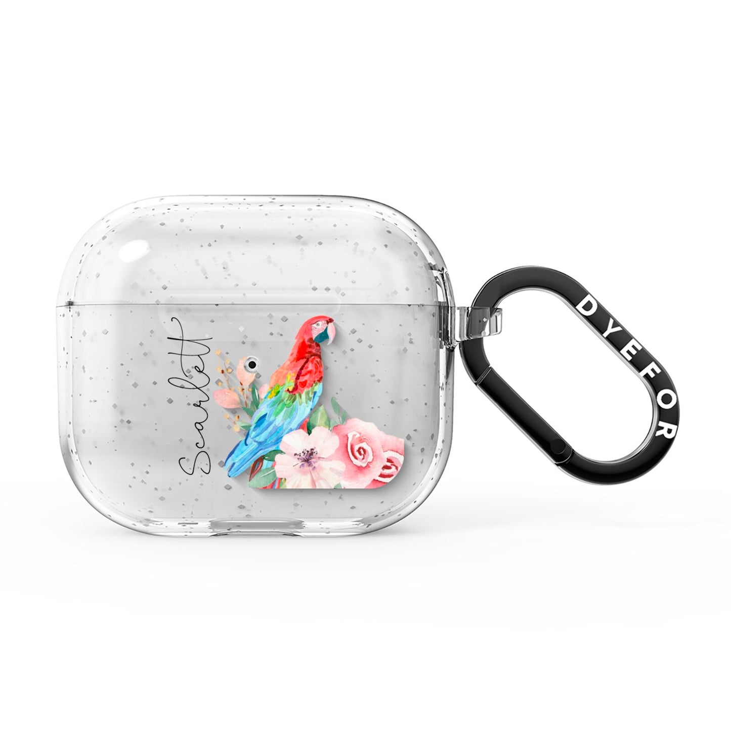 Personalised Parrot AirPods Glitter Case 3rd Gen