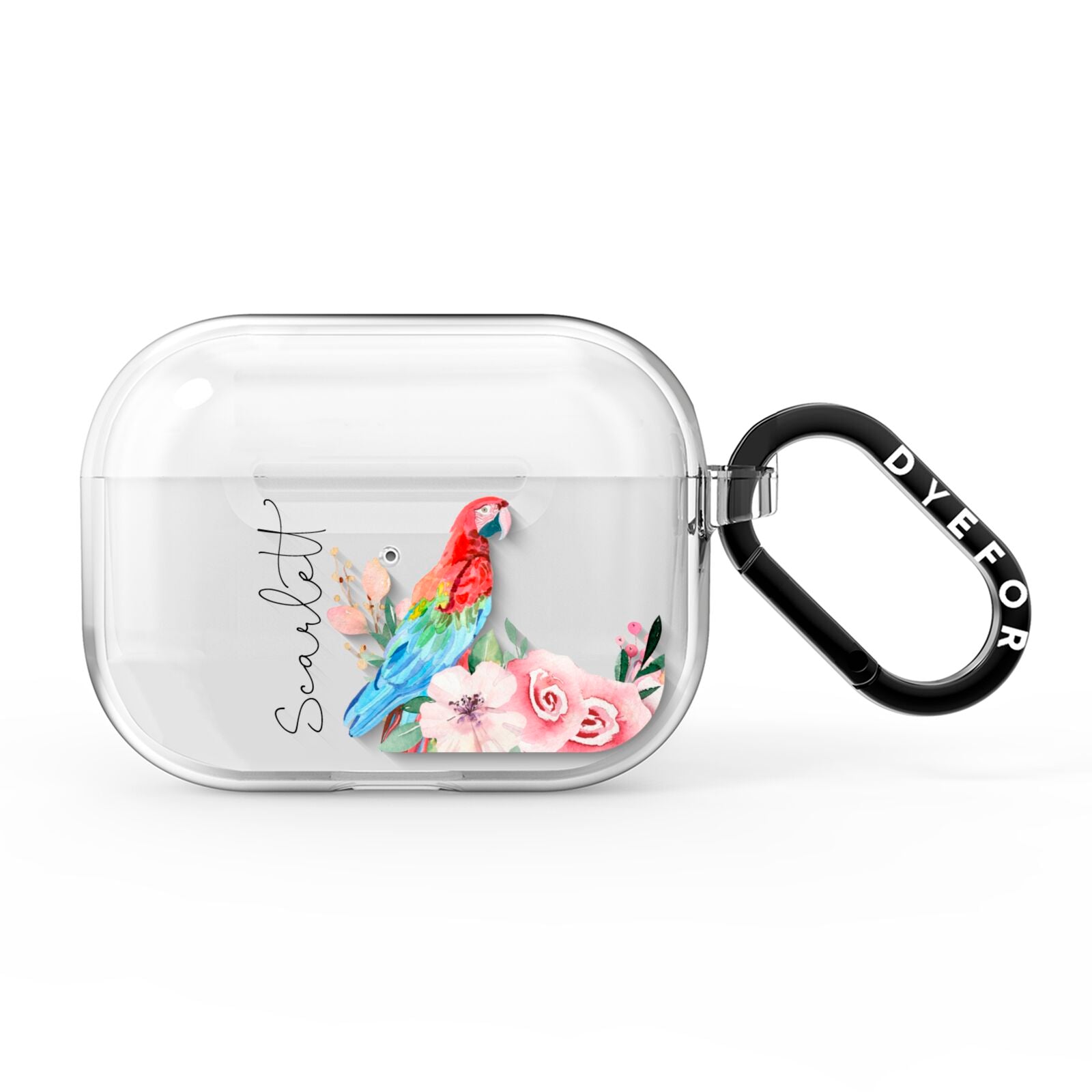 Personalised Parrot AirPods Pro Clear Case