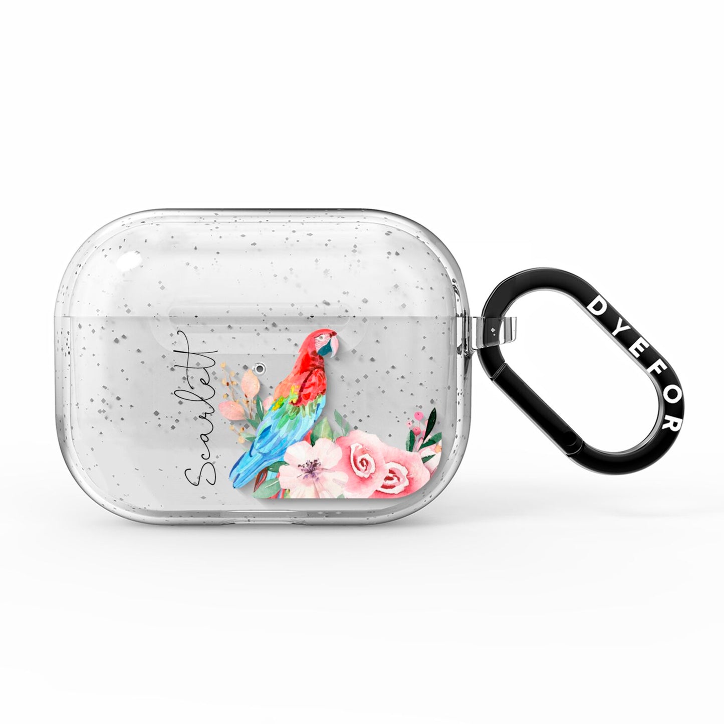 Personalised Parrot AirPods Pro Glitter Case