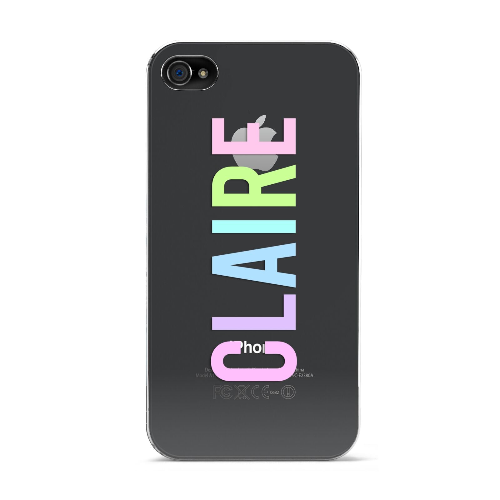 Personalised Pastel Colour Name Apple iPhone 4s Case