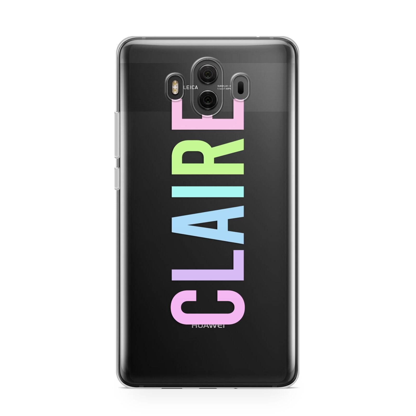 Personalised Pastel Colour Name Huawei Mate 10 Protective Phone Case