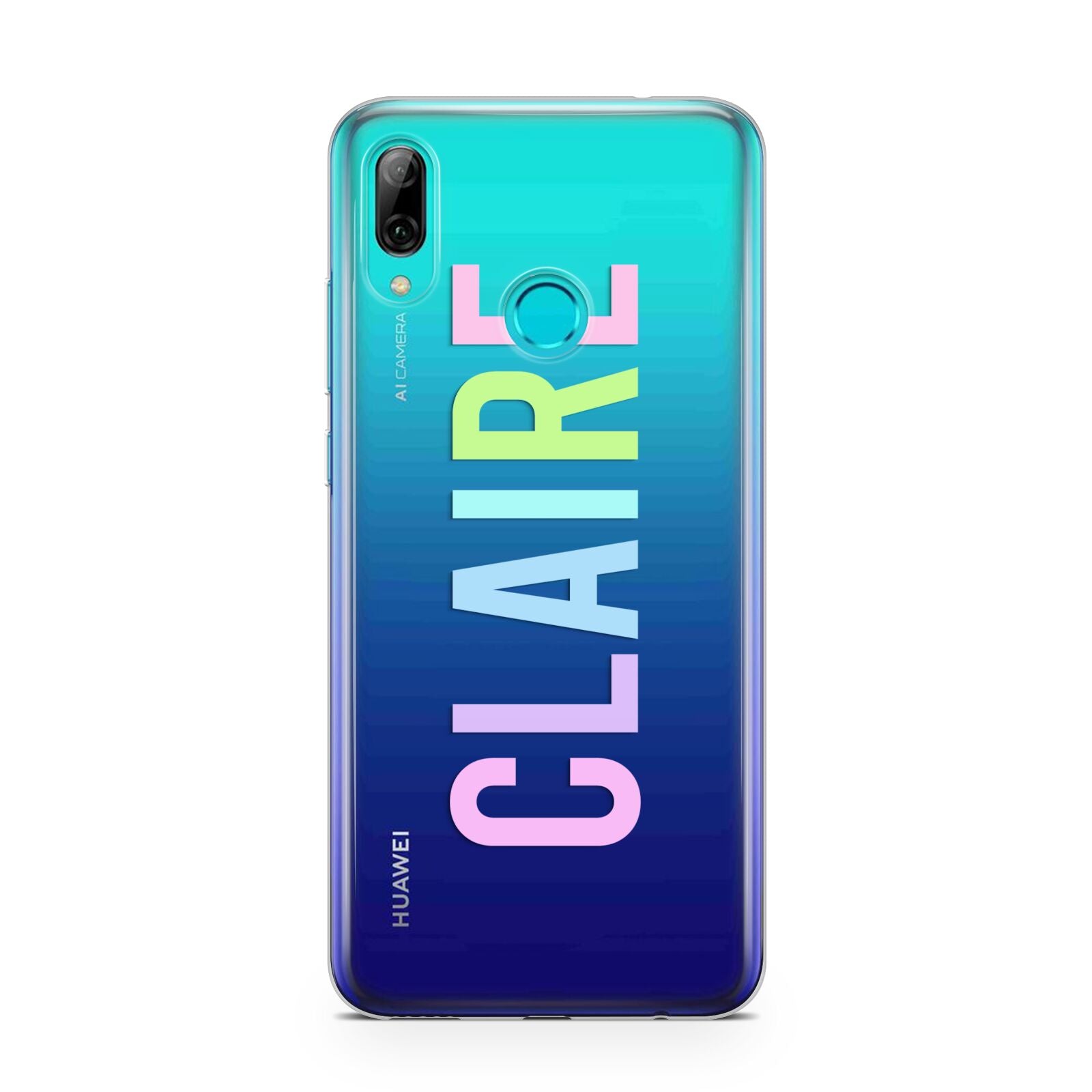 Personalised Pastel Colour Name Huawei P Smart 2019 Case