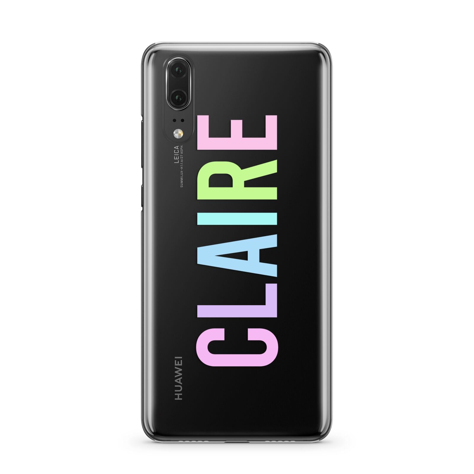 Personalised Pastel Colour Name Huawei P20 Phone Case