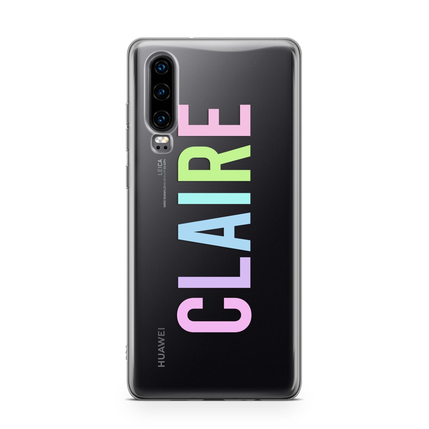 Personalised Pastel Colour Name Huawei P30 Phone Case