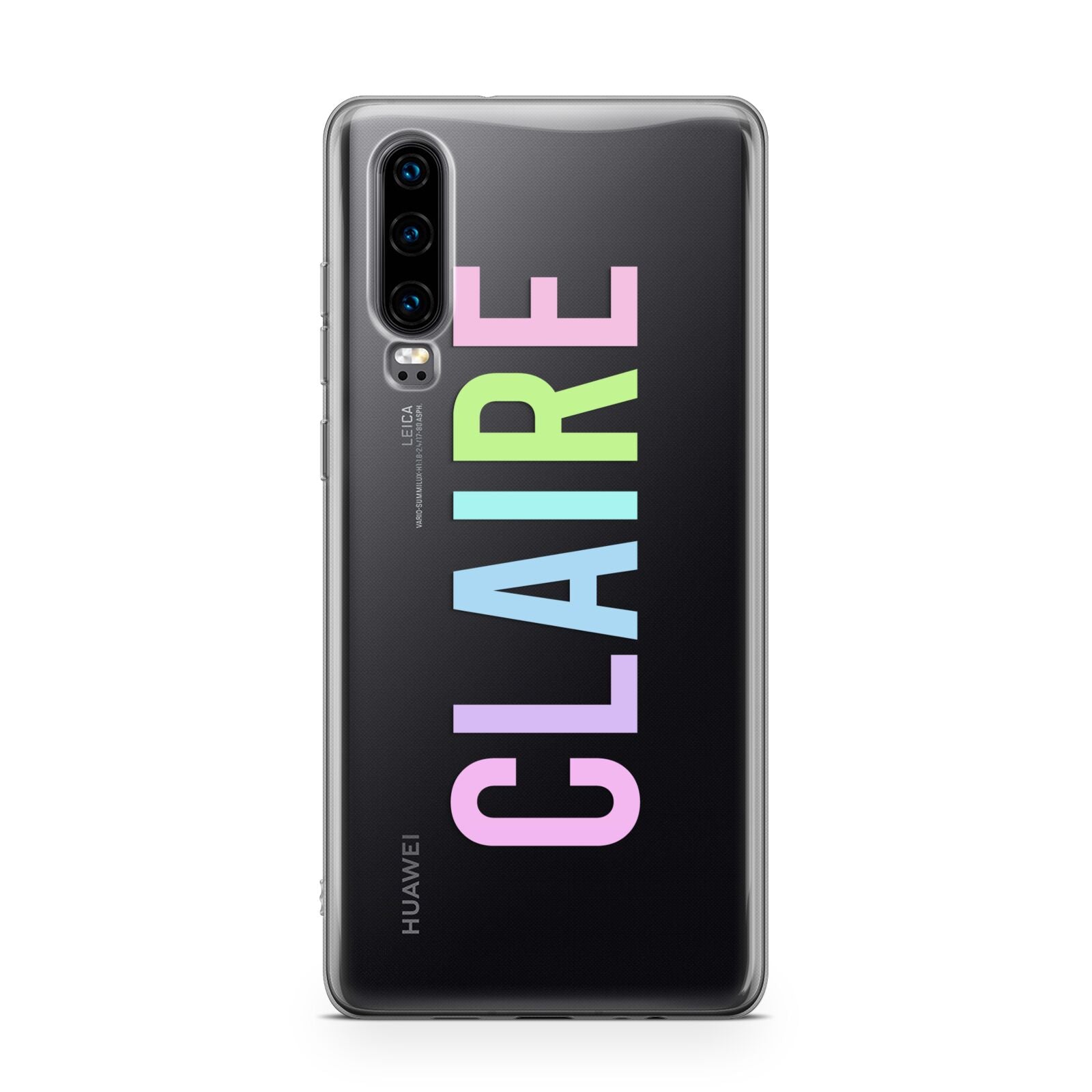 Personalised Pastel Colour Name Huawei P30 Phone Case