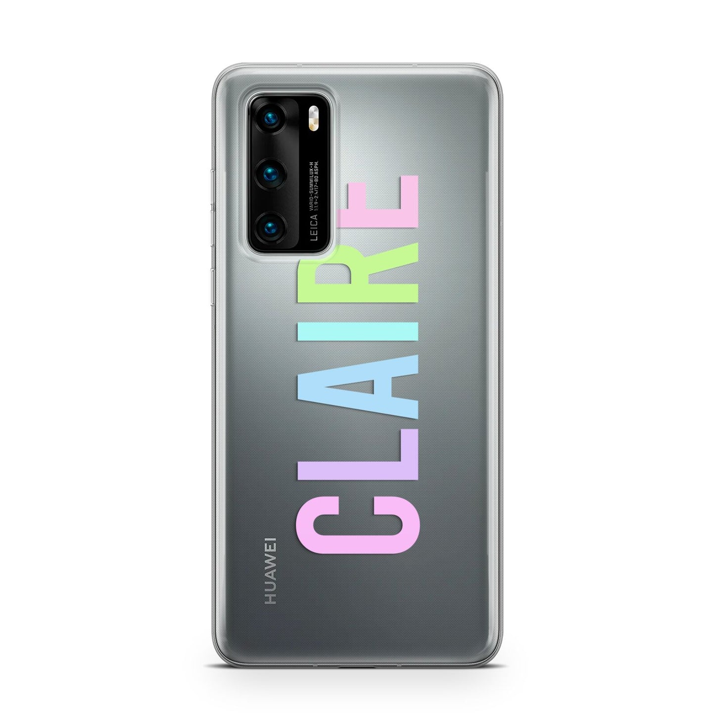 Personalised Pastel Colour Name Huawei P40 Phone Case