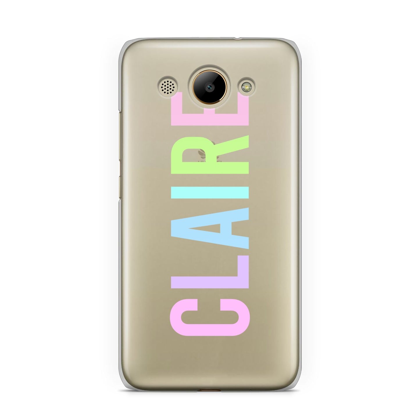 Personalised Pastel Colour Name Huawei Y3 2017