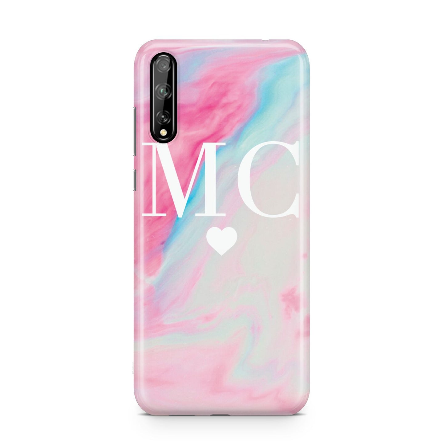 Personalised Pastel Marble Initials Huawei Enjoy 10s Phone Case