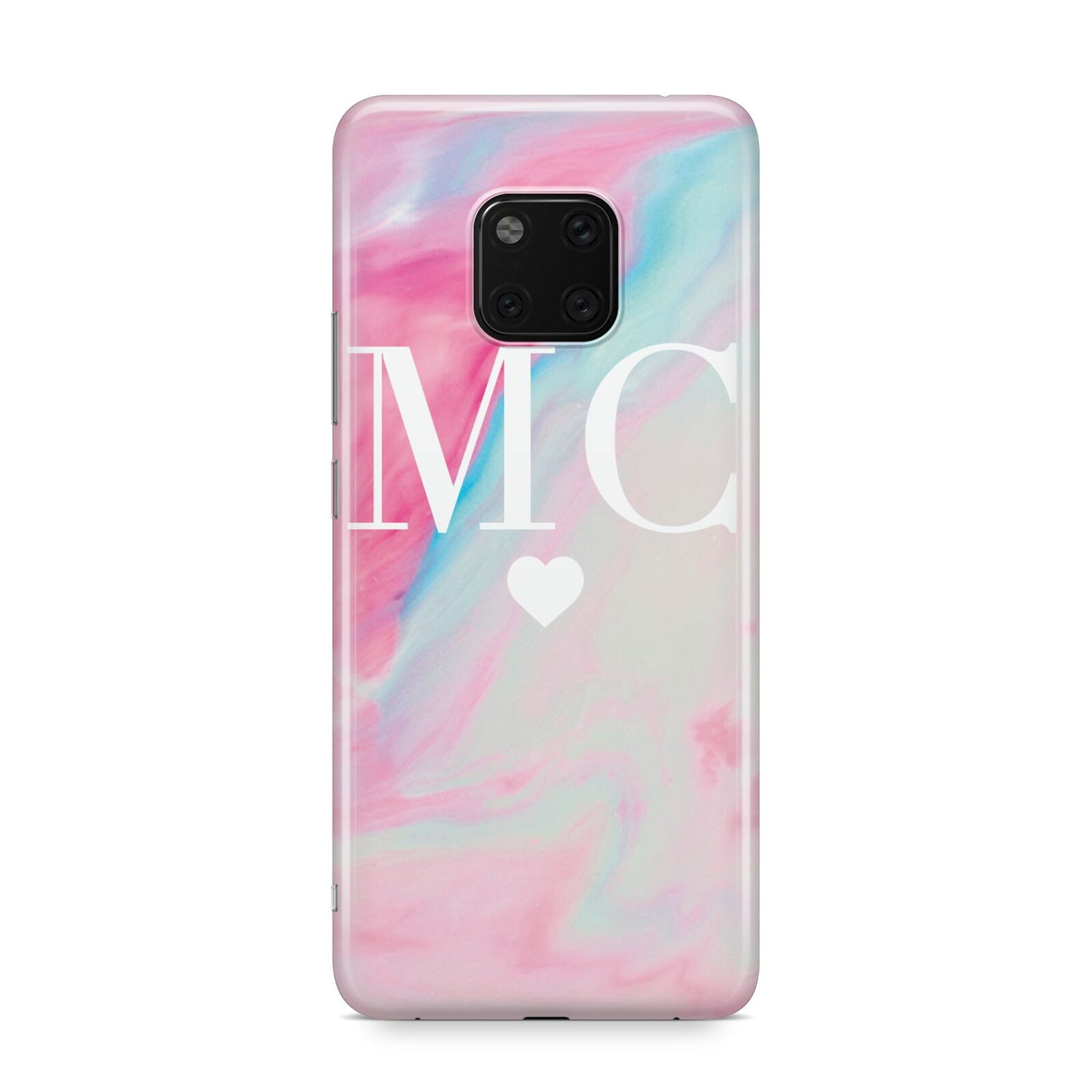 Personalised Pastel Marble Initials Huawei Mate 20 Pro Phone Case