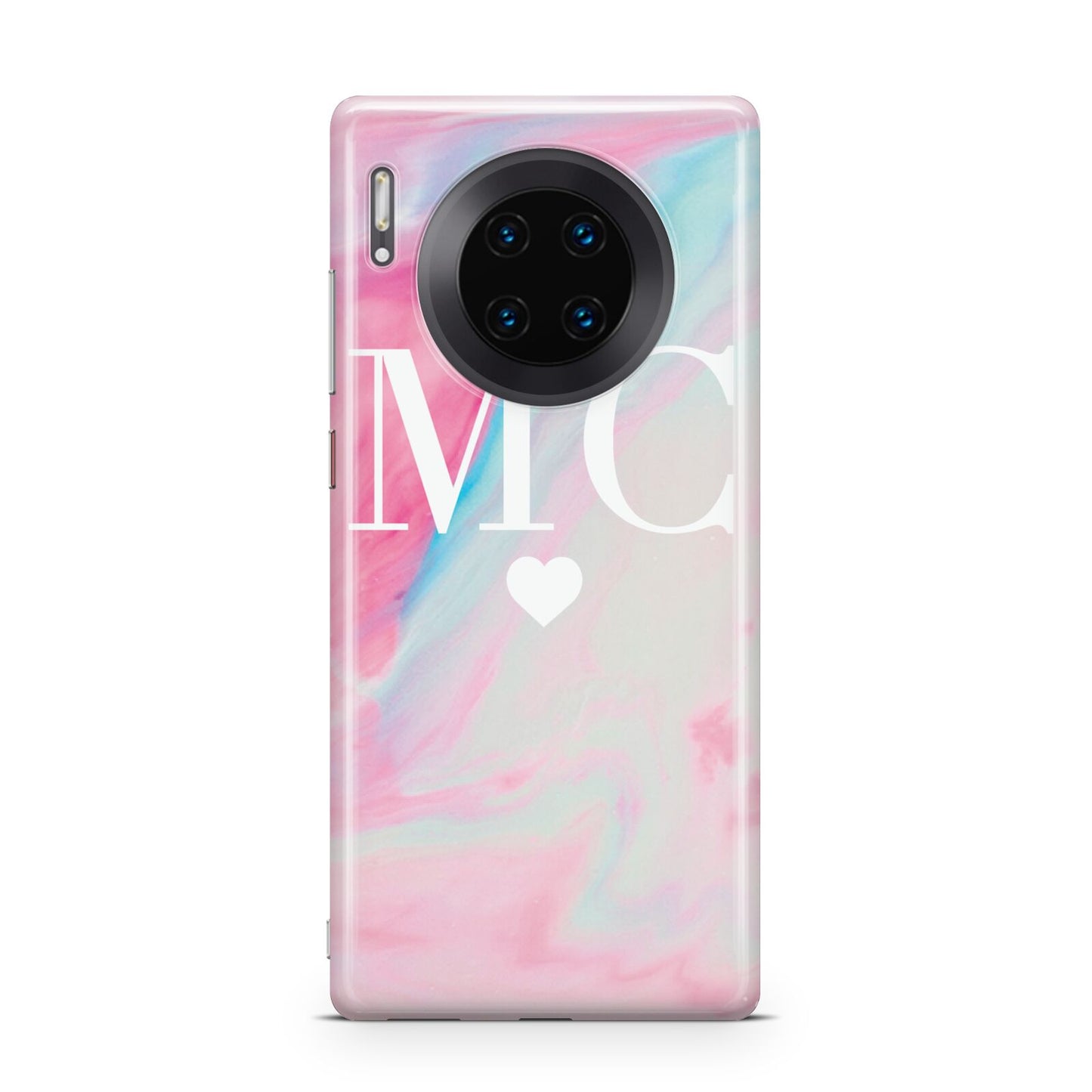 Personalised Pastel Marble Initials Huawei Mate 30 Pro Phone Case