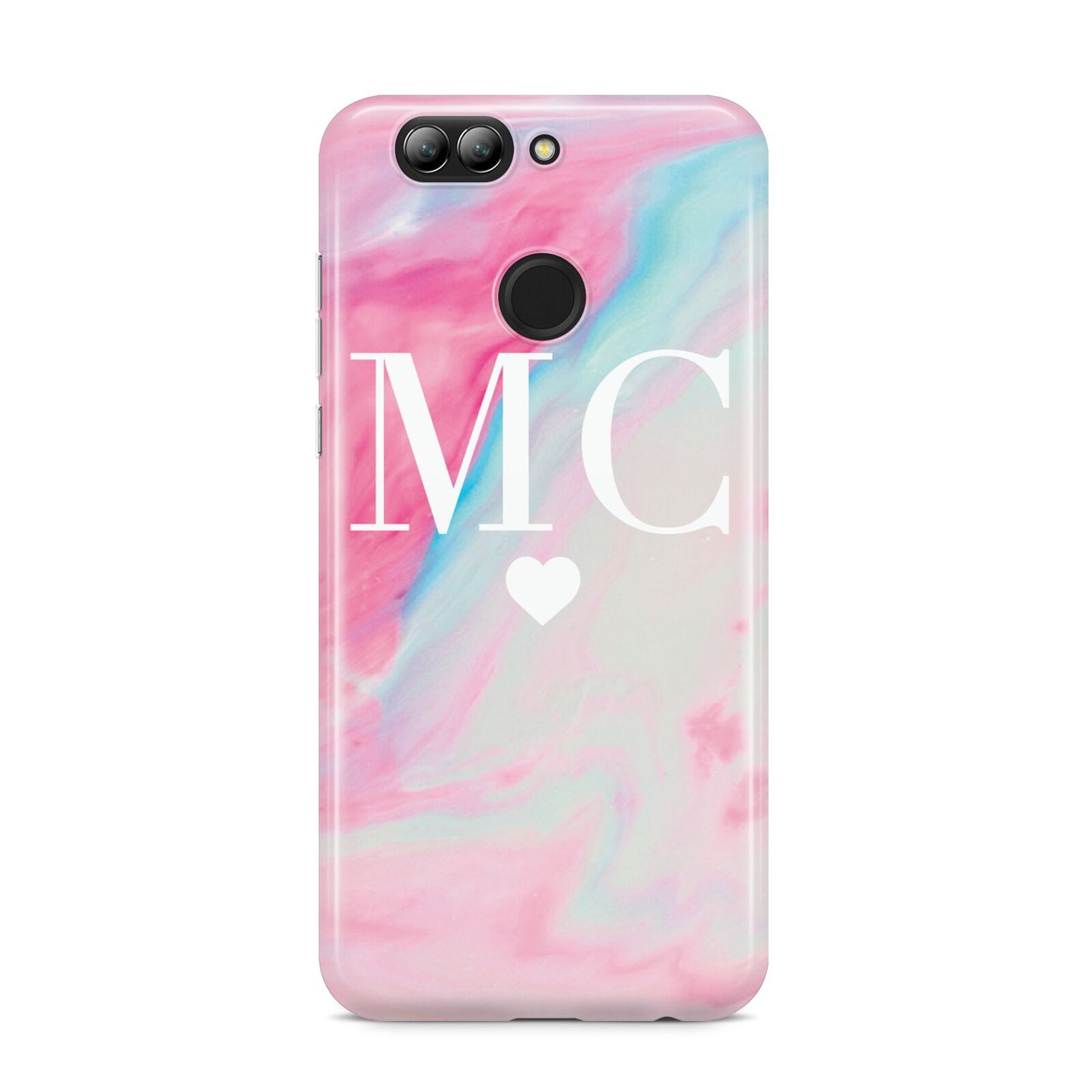 Personalised Pastel Marble Initials Huawei Nova 2s Phone Case