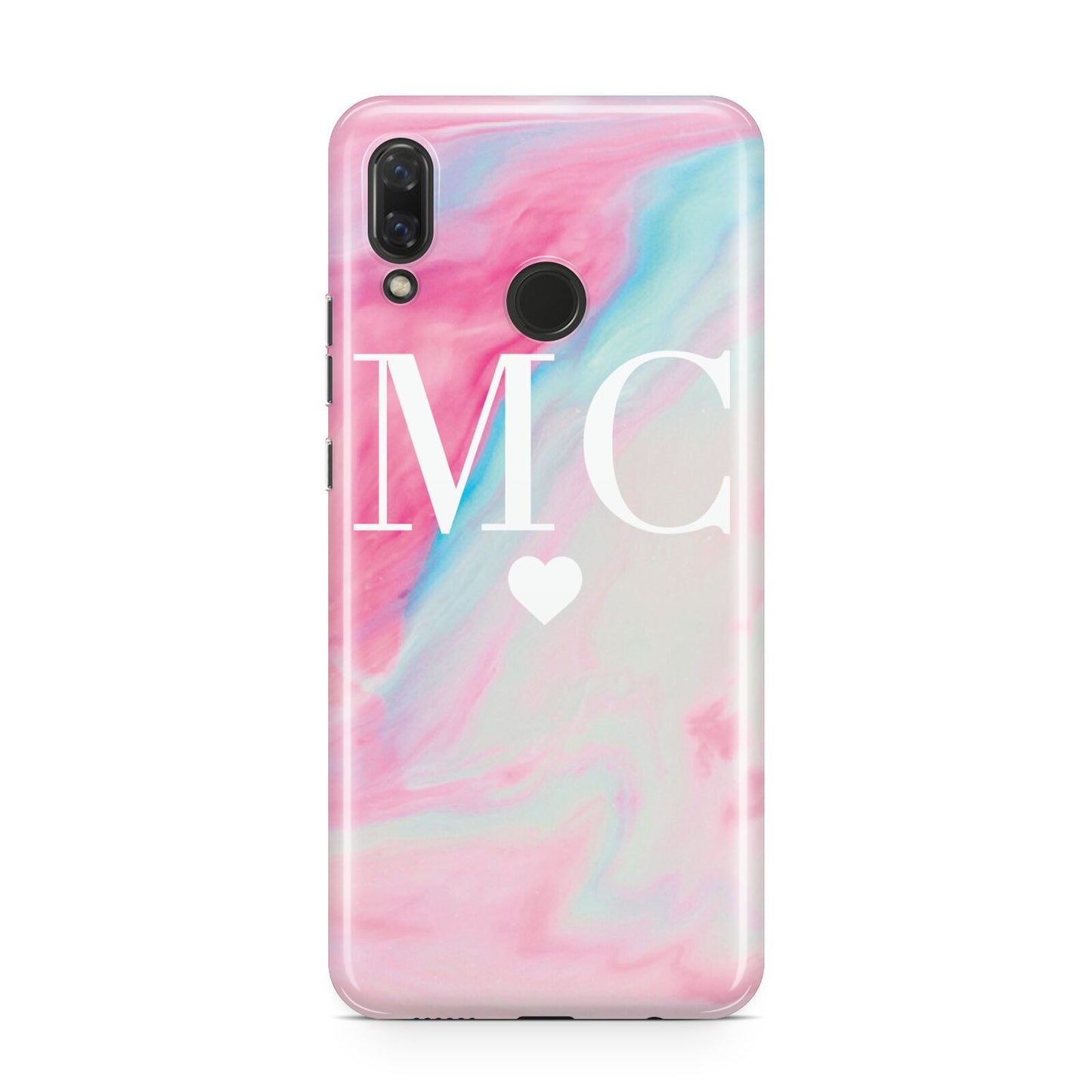 Personalised Pastel Marble Initials Huawei Nova 3 Phone Case