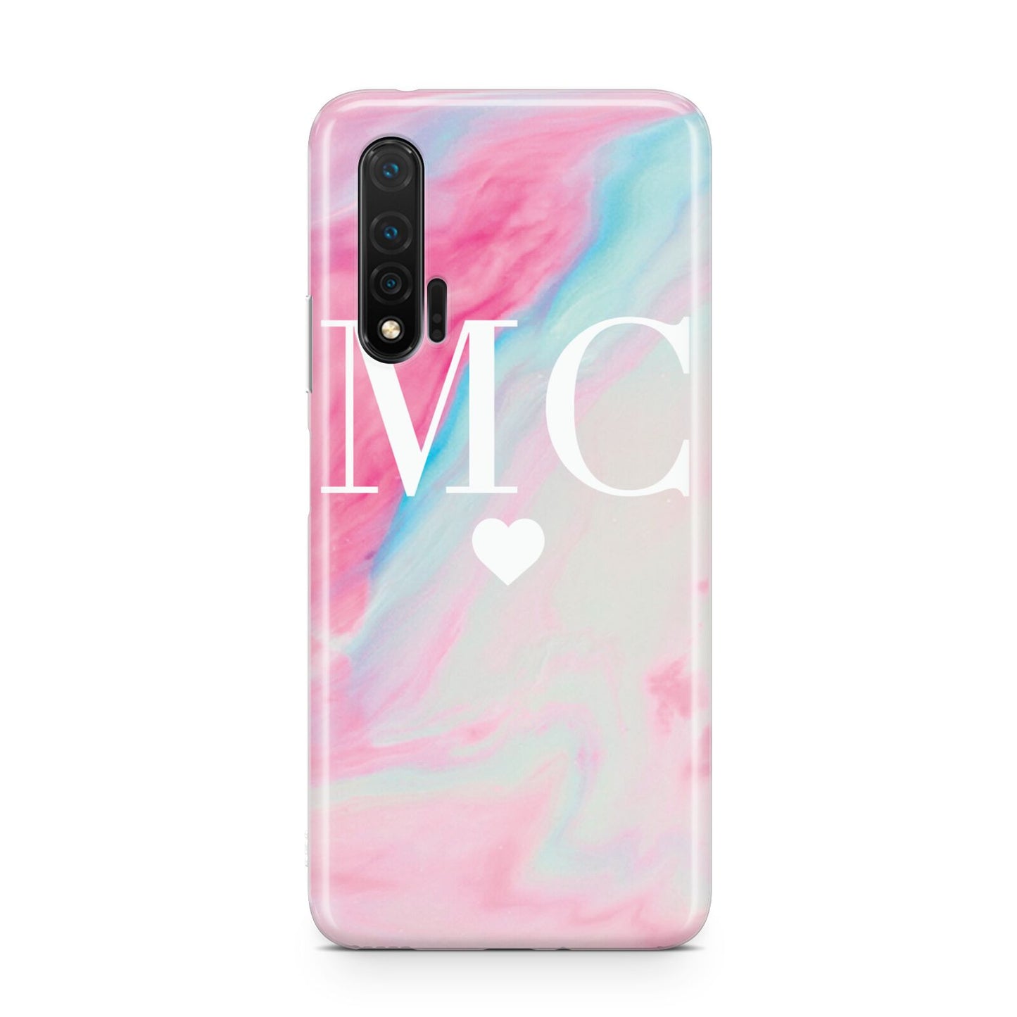 Personalised Pastel Marble Initials Huawei Nova 6 Phone Case