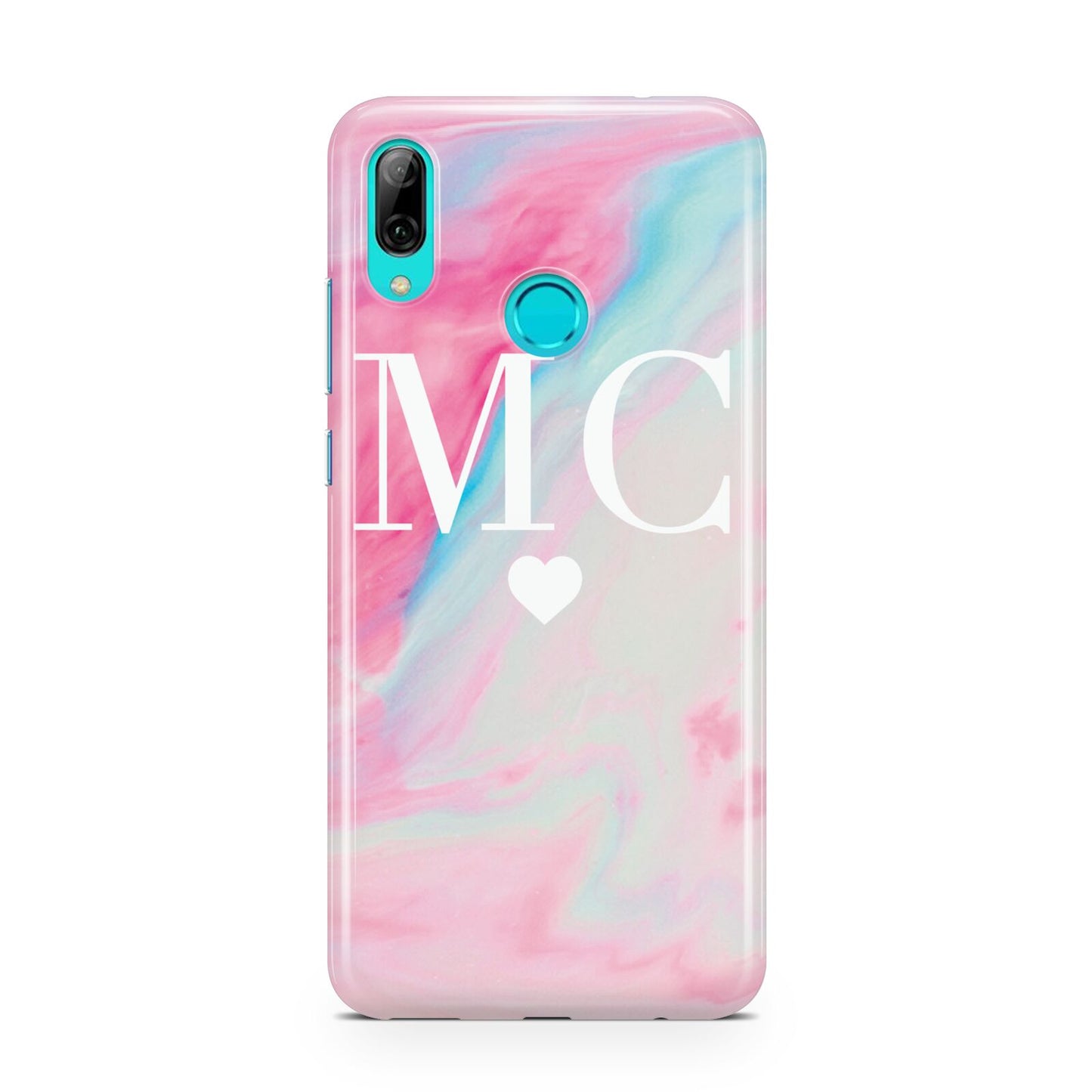 Personalised Pastel Marble Initials Huawei P Smart 2019 Case