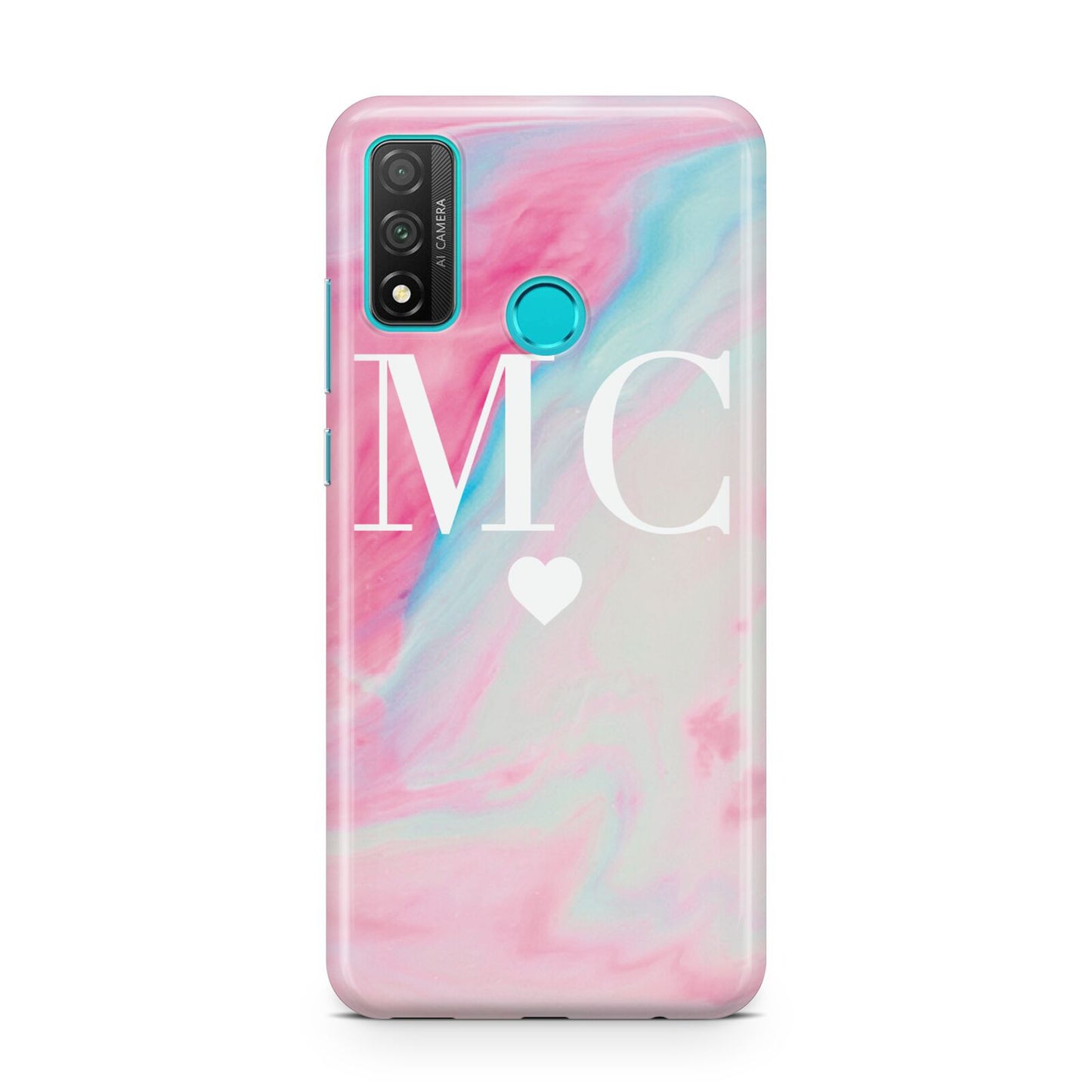 Personalised Pastel Marble Initials Huawei P Smart 2020