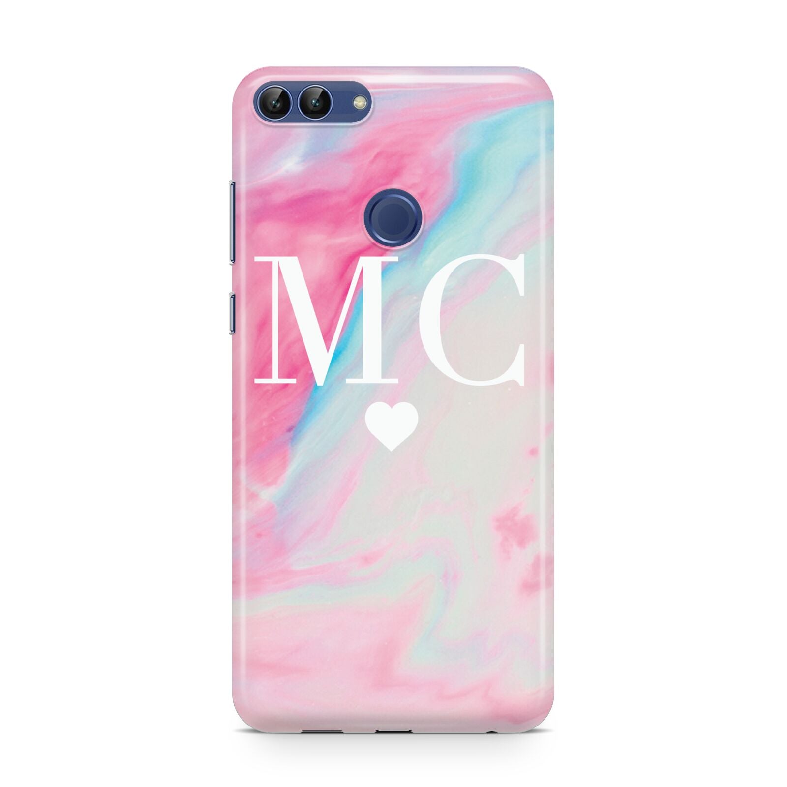 Personalised Pastel Marble Initials Huawei P Smart Case