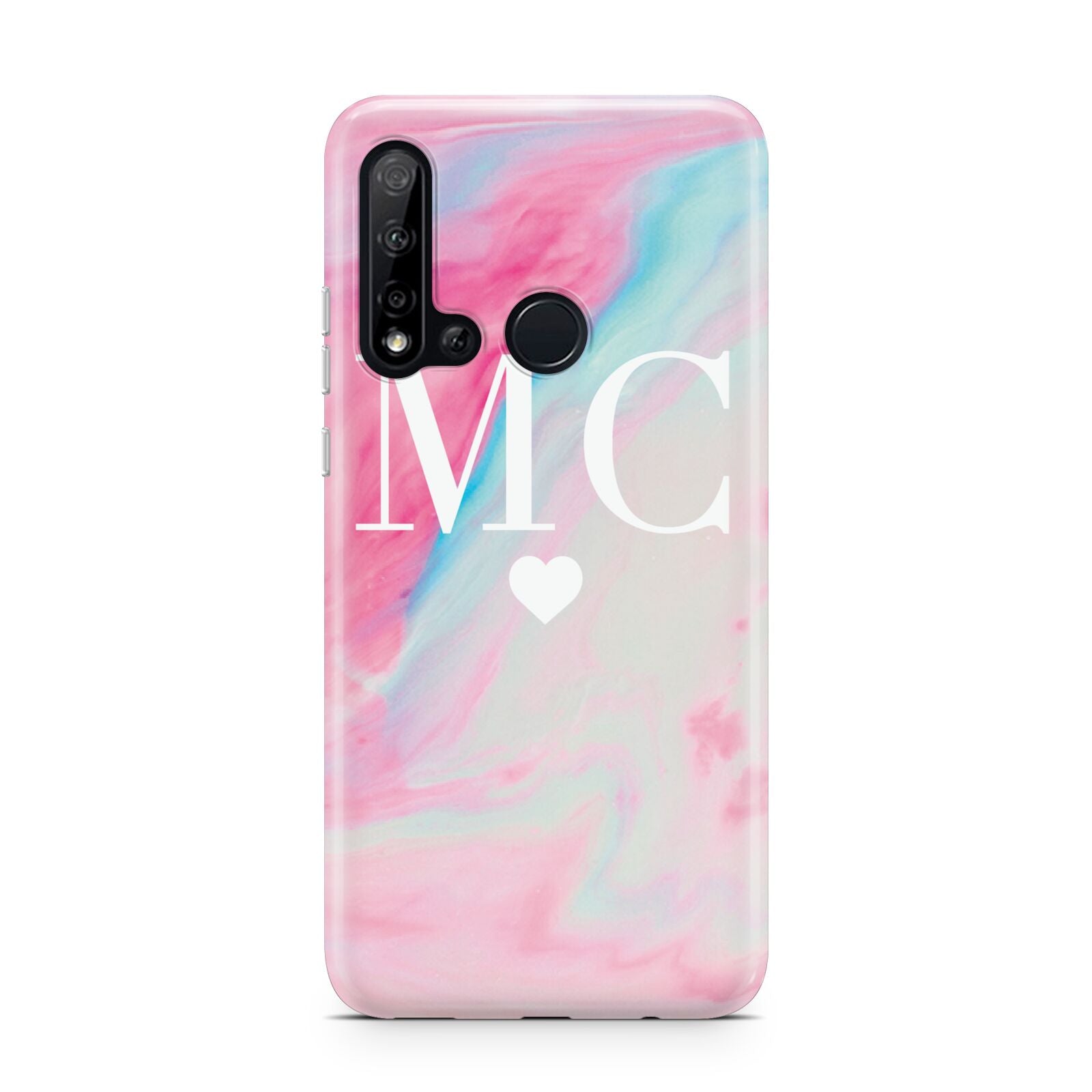 Personalised Pastel Marble Initials Huawei P20 Lite 5G Phone Case