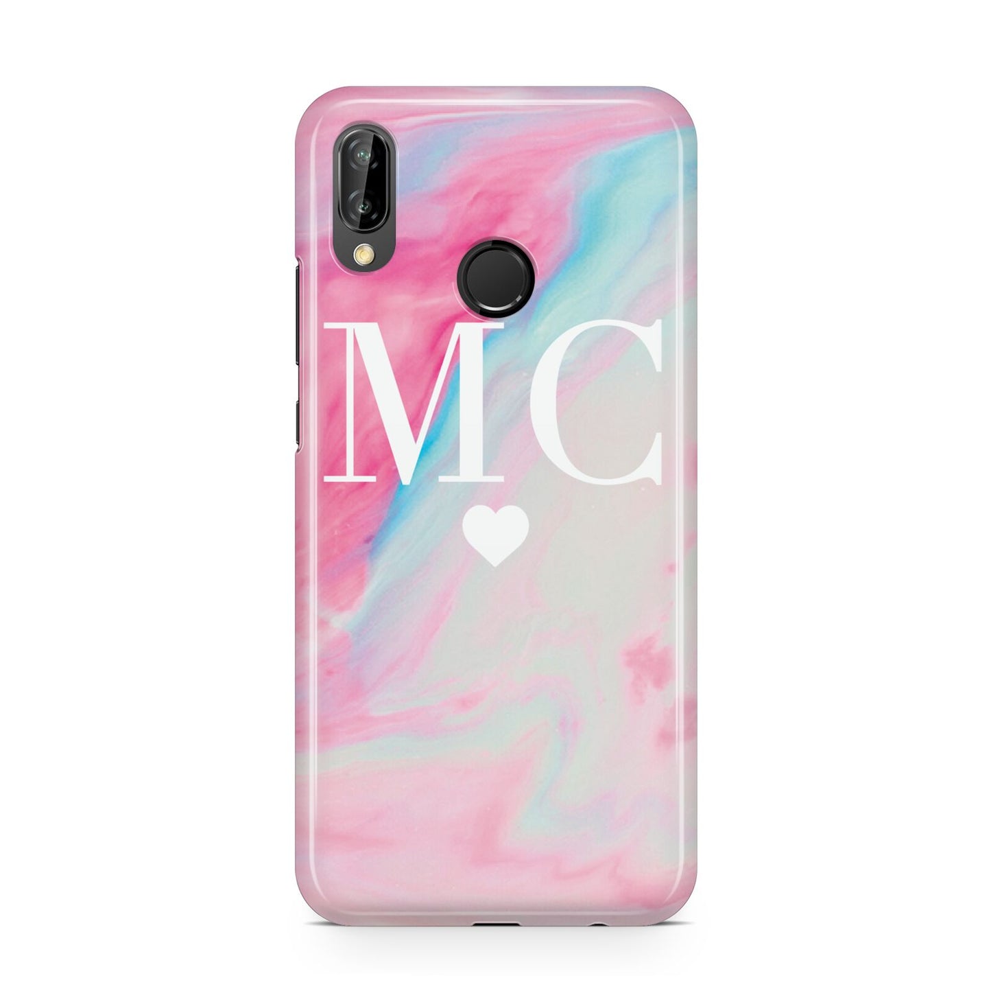 Personalised Pastel Marble Initials Huawei P20 Lite Phone Case