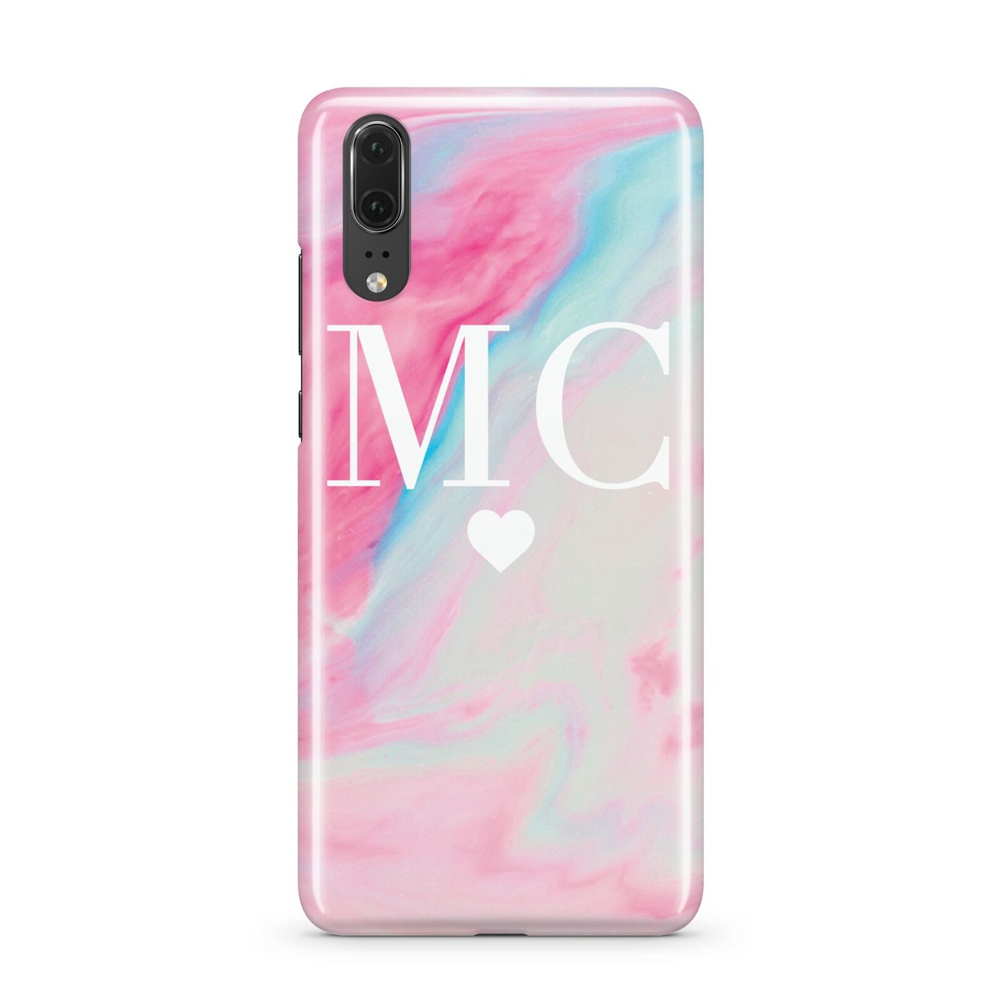 Personalised Pastel Marble Initials Huawei P20 Phone Case