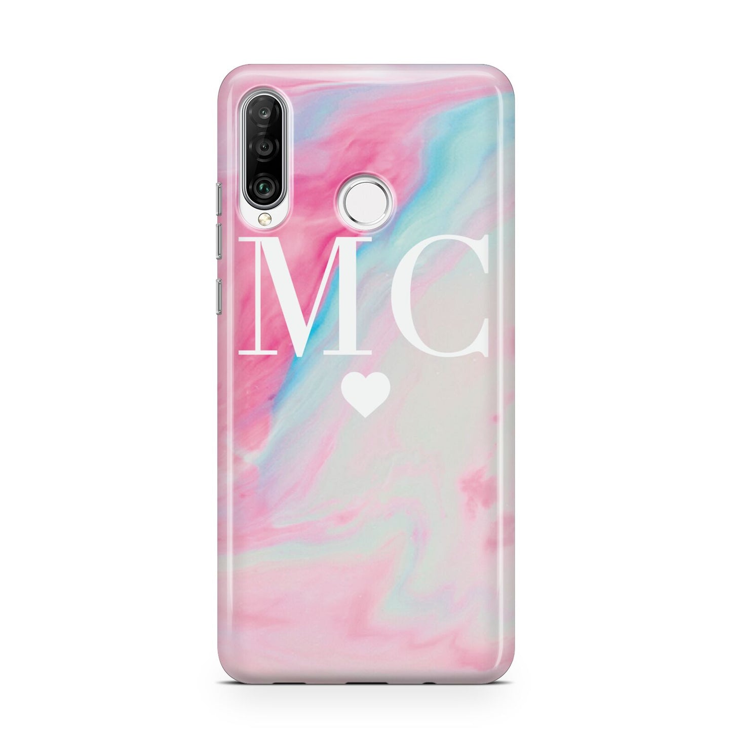 Personalised Pastel Marble Initials Huawei P30 Lite Phone Case