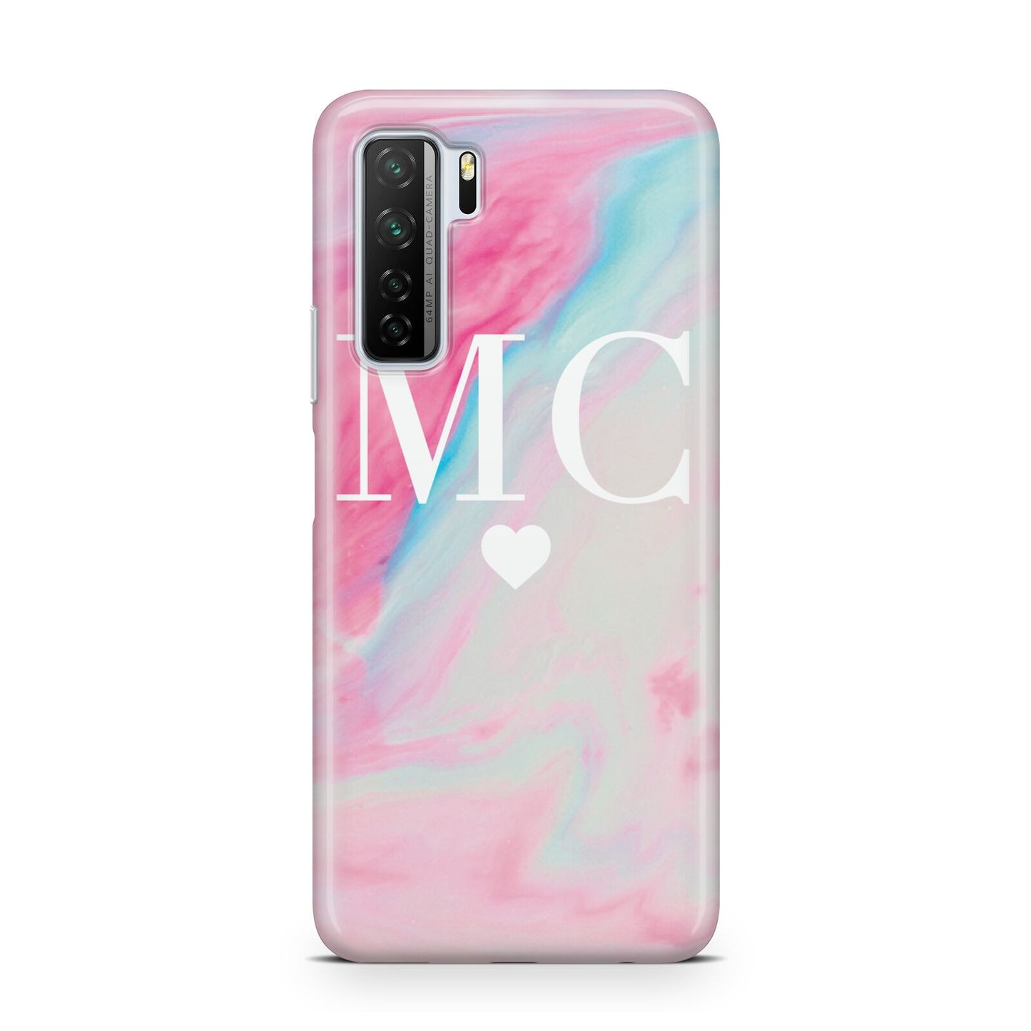 Personalised Pastel Marble Initials Huawei P40 Lite 5G Phone Case