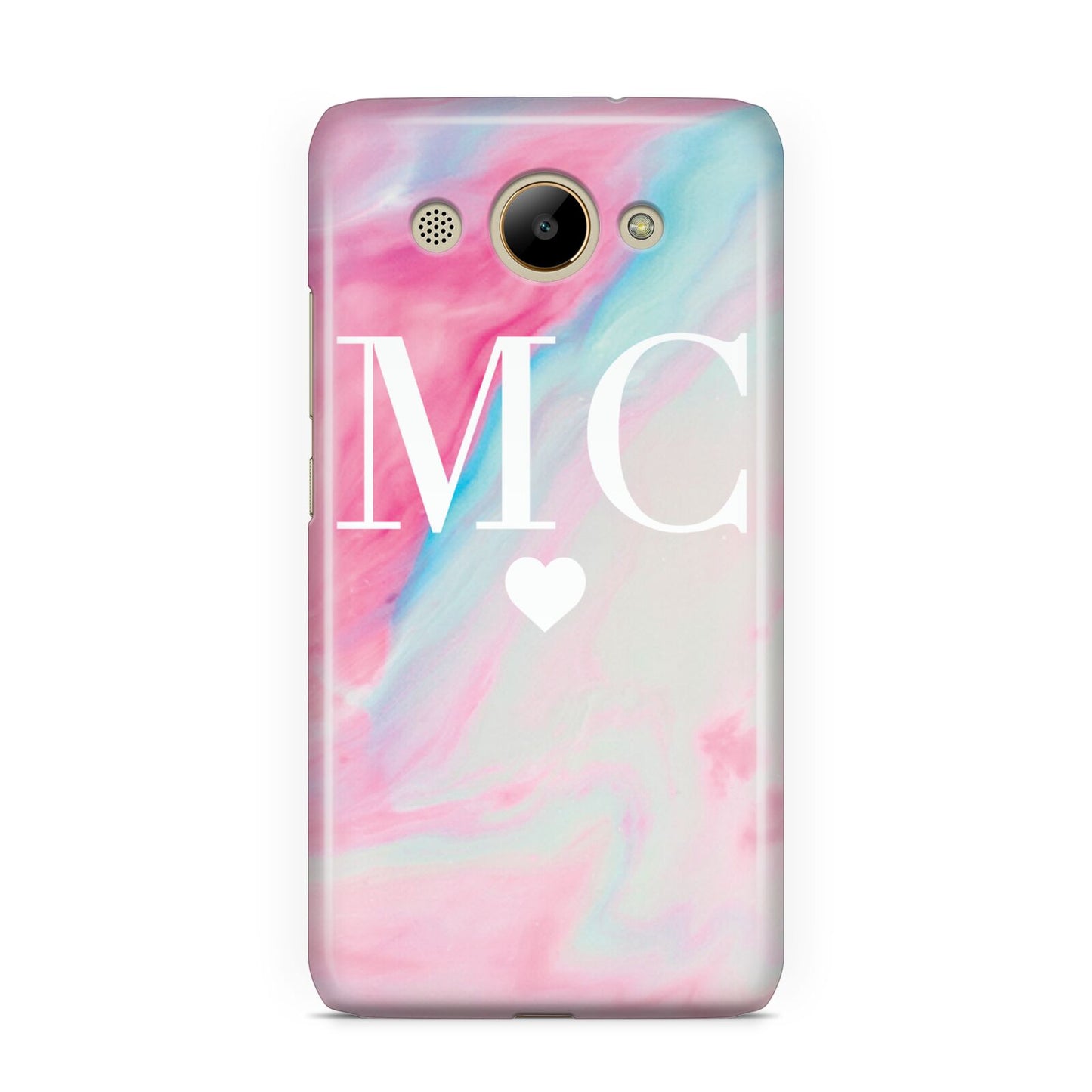 Personalised Pastel Marble Initials Huawei Y3 2017