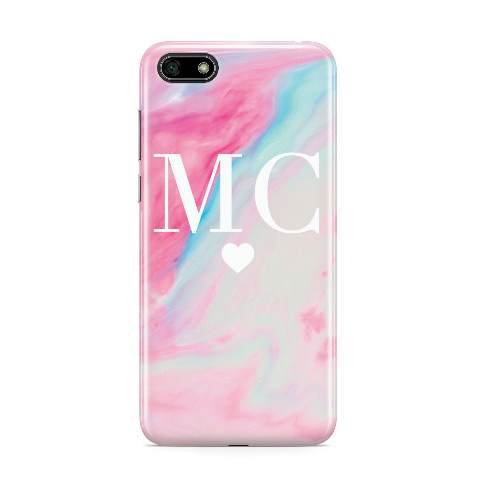 Personalised Pastel Marble Initials Huawei Y5 Prime 2018 Phone Case