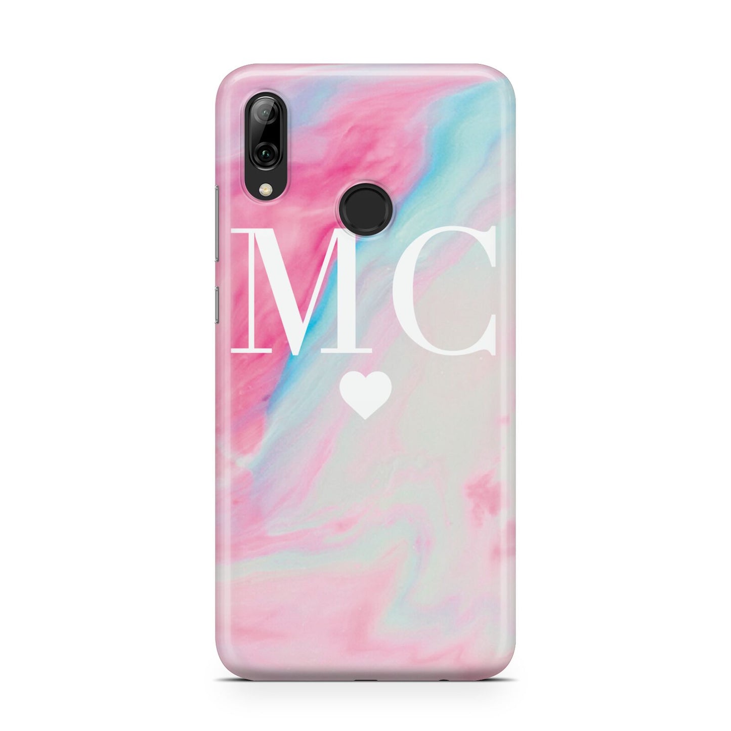 Personalised Pastel Marble Initials Huawei Y7 2019